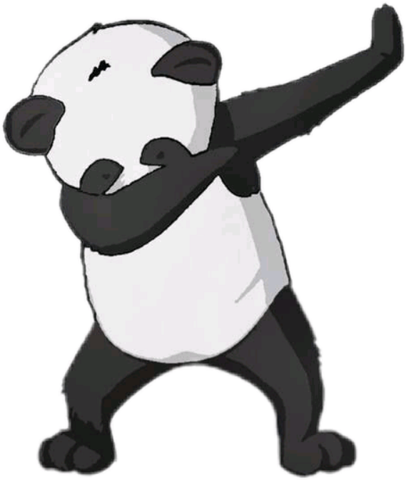 Dabbing Panda Cartoon Character Тапет