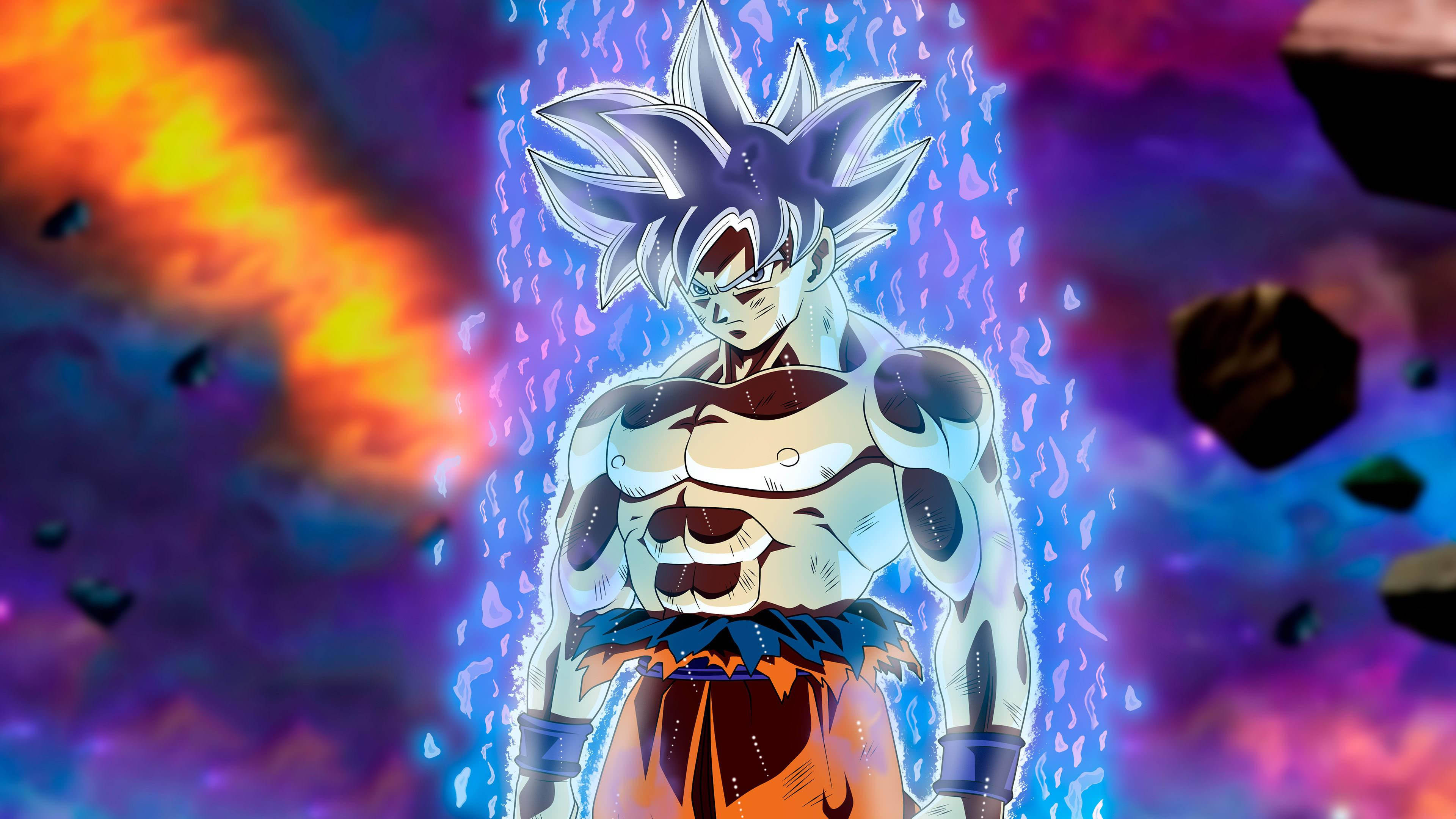 Супер Сайян Бог Гоку DBZ 4K Тапет