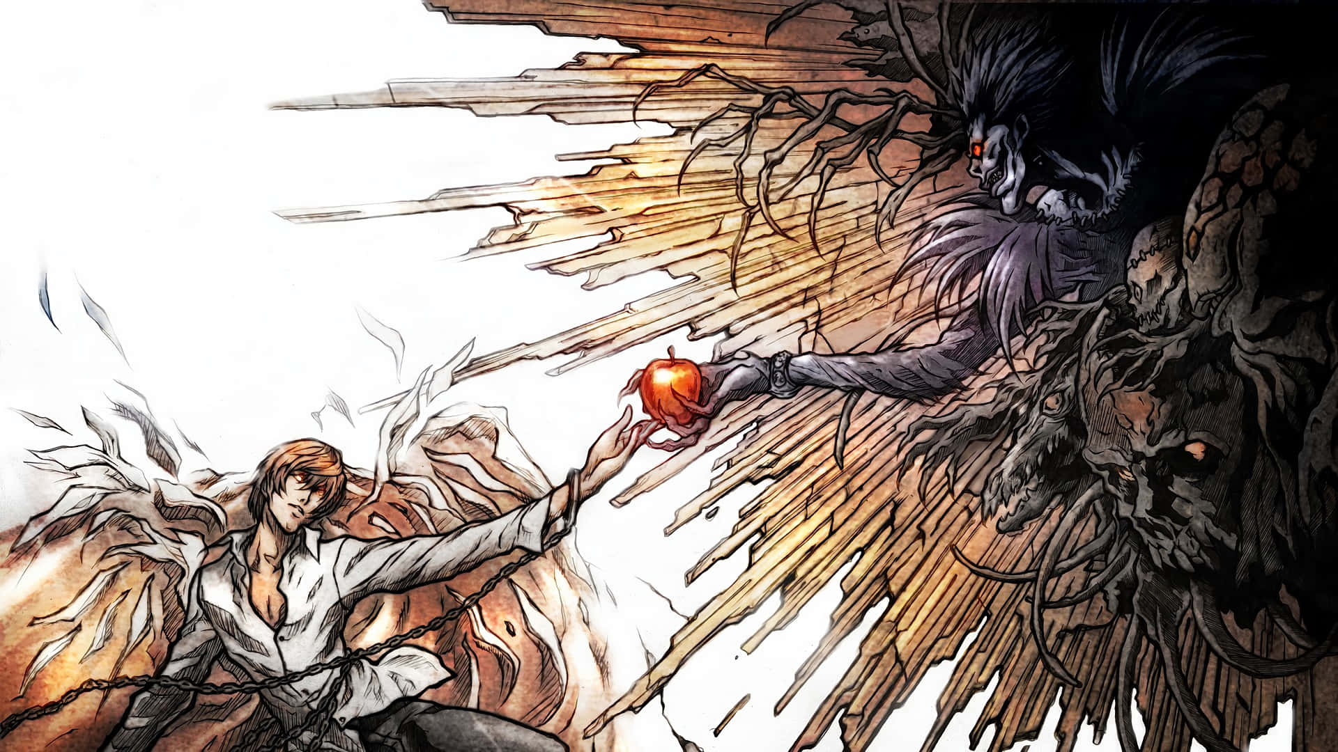 Сътворението на Адам Death Note 4K Тапет