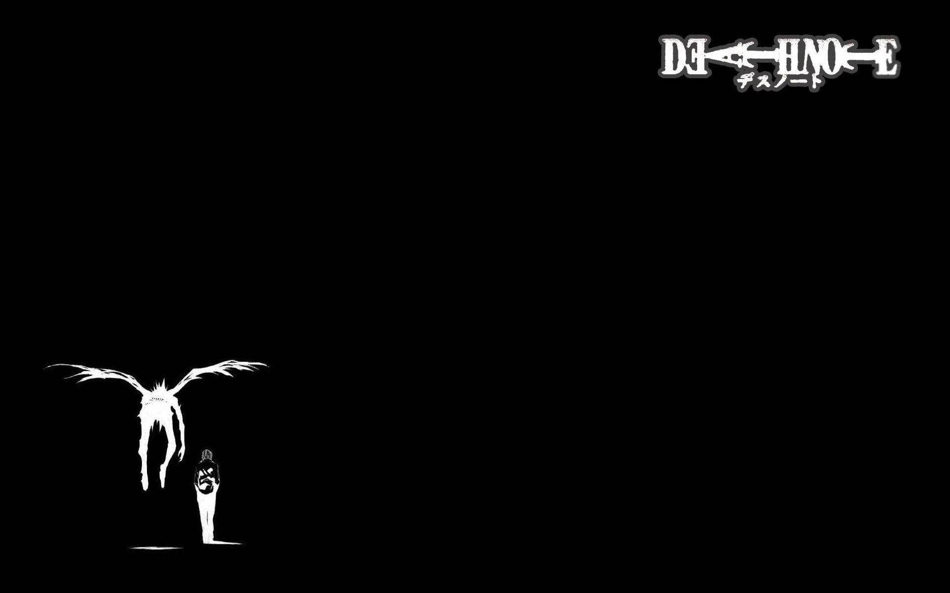 Черно-бял Death Note Рюк Лайт заглавие Тапет