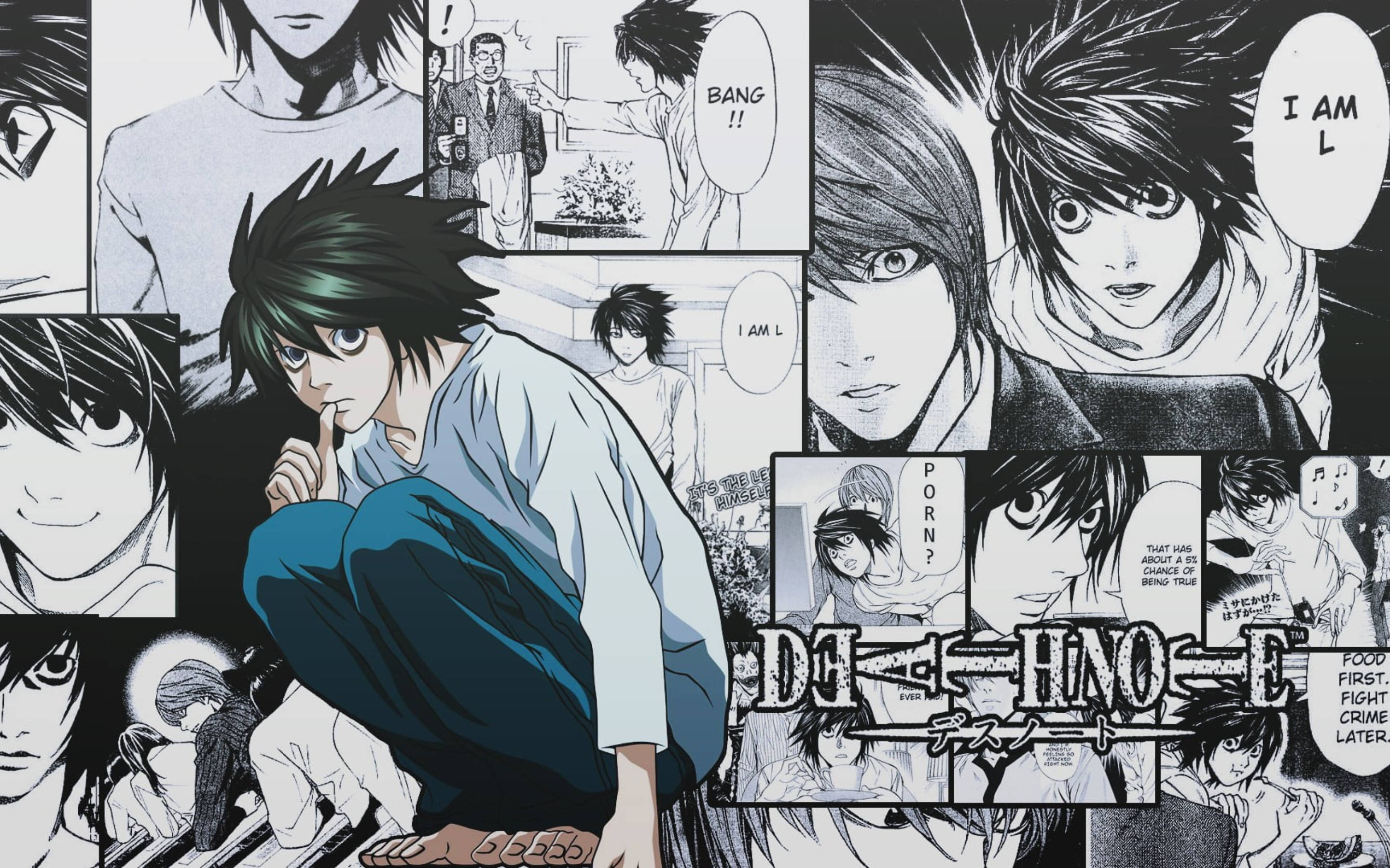 Death Note L Манга Тапет