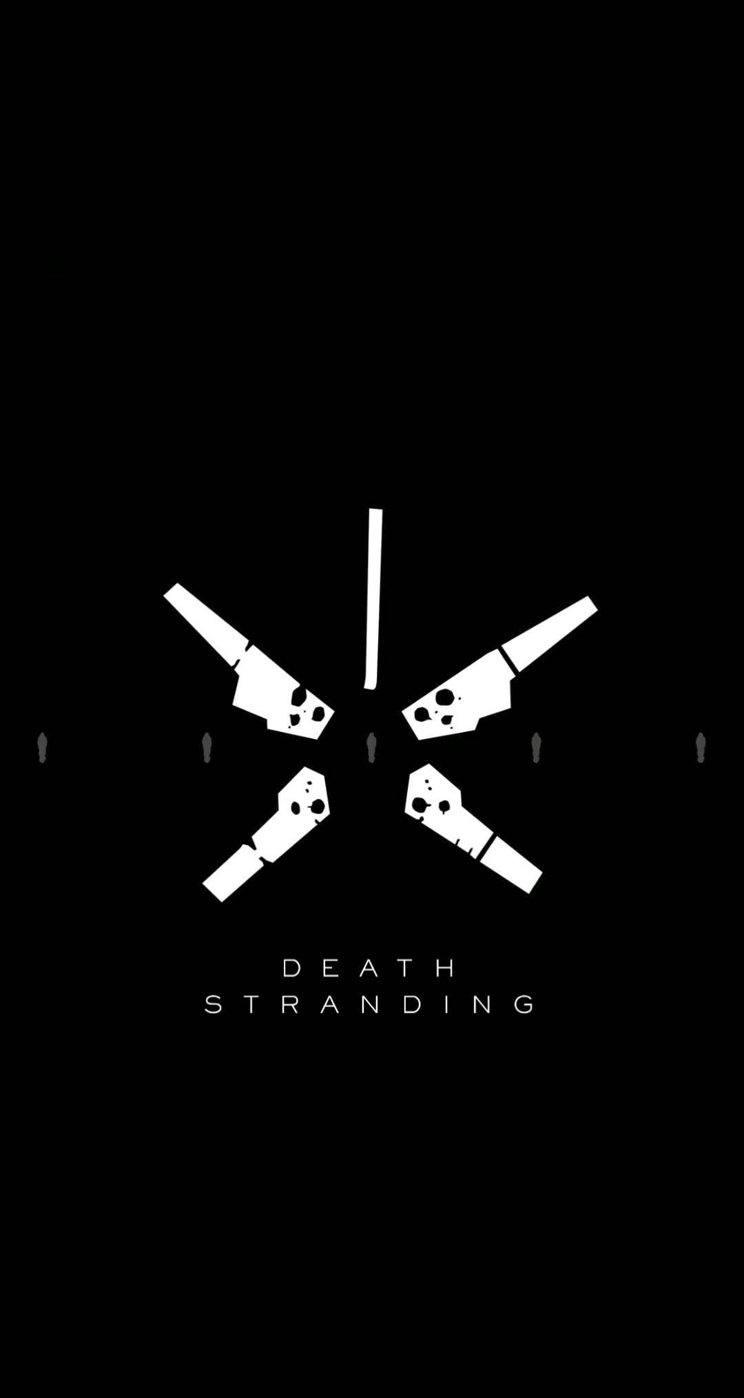 Death Stranding Минималистично изкуство iPhone Тапет