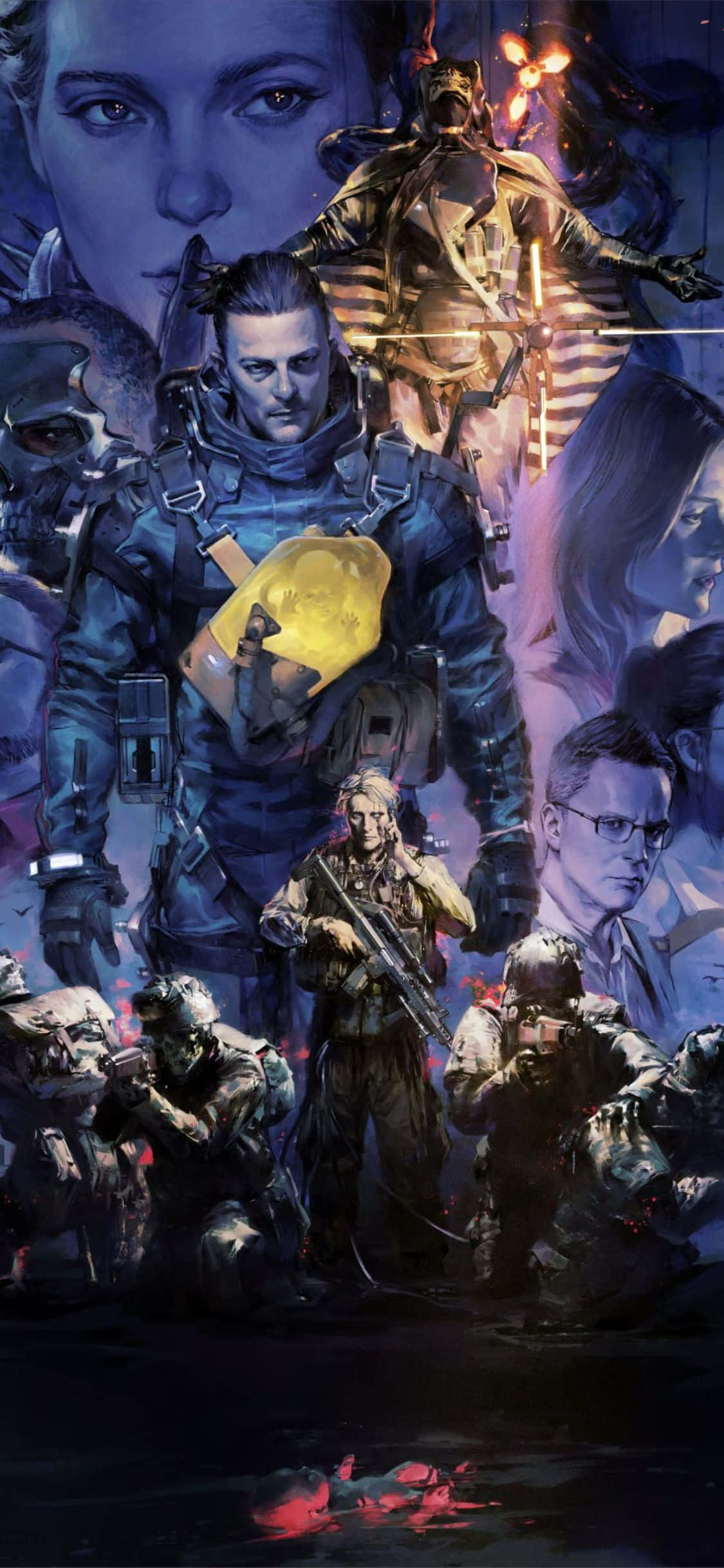 Преодолейте постапокалиптически света на Death Stranding с ултимативния смартфон, iPhone X. Тапет