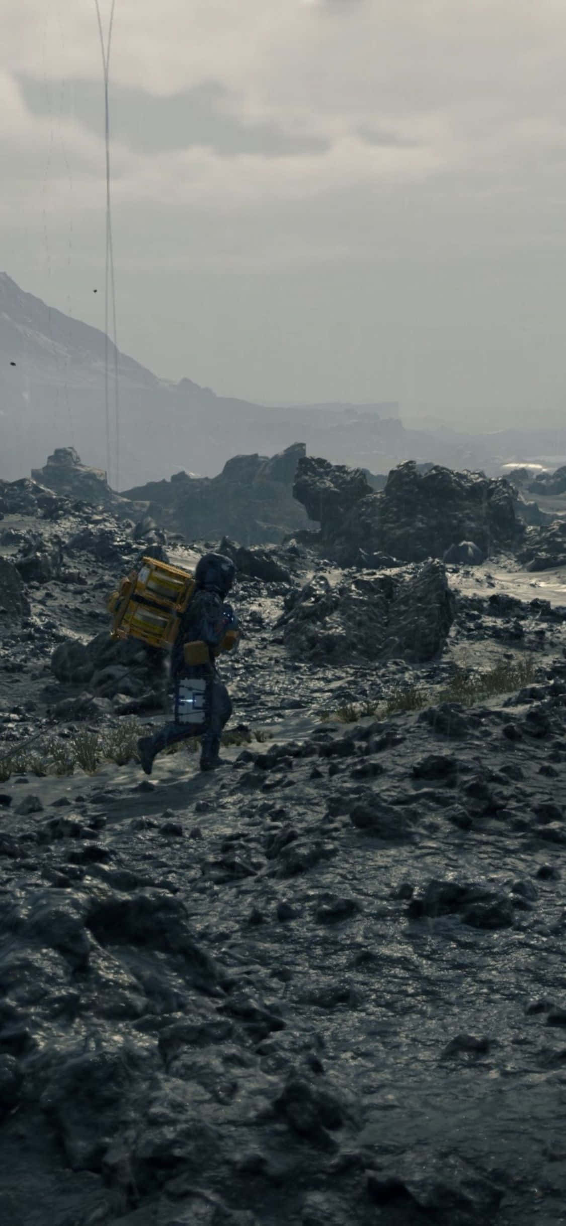'Изследвайте постапокалиптичния свят на Death Stranding на ваши iPhone X!' Тапет