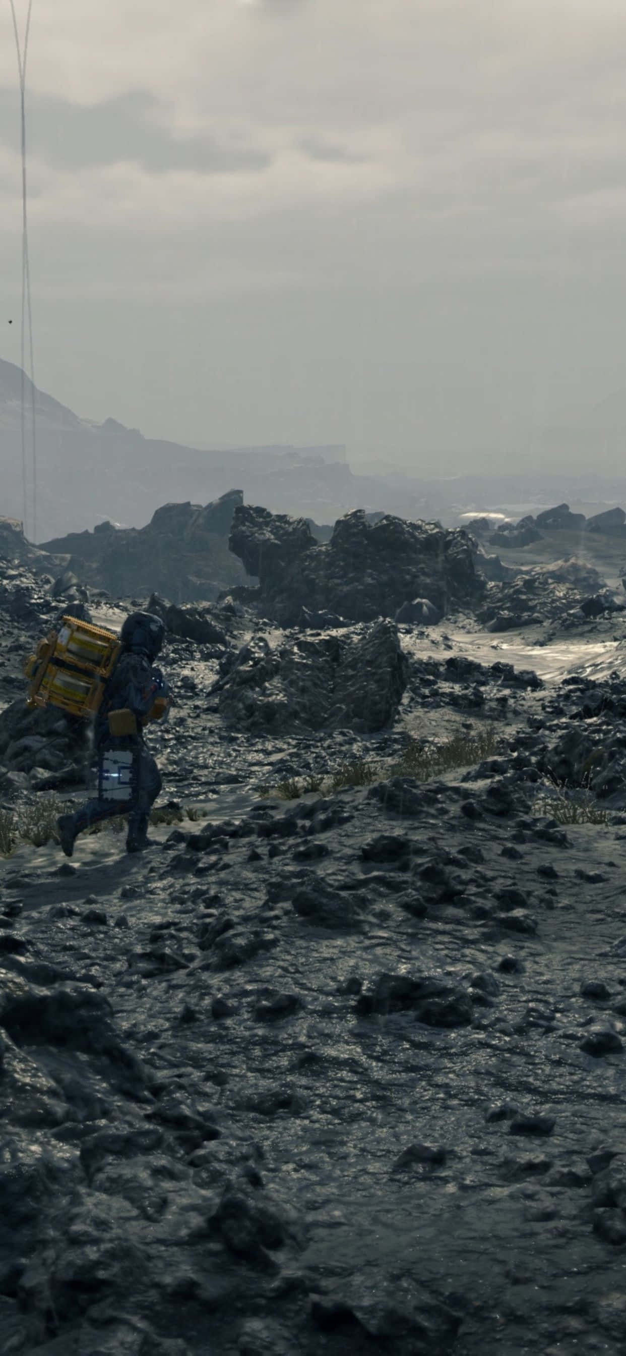 Изживей интензивността на Death Stranding на iPhone Xs Max Тапет