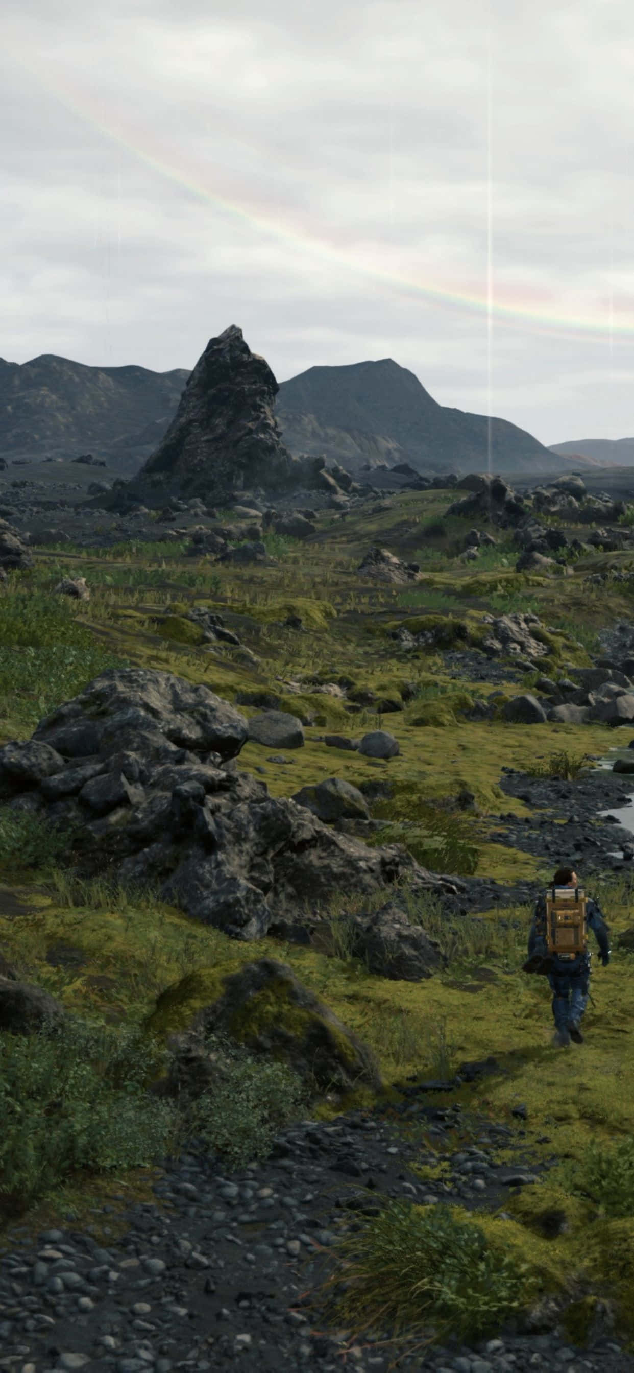 Изображение Наслаждайте се на екшън-приключението Death Stranding на ваши iPhone Xs Max Тапет