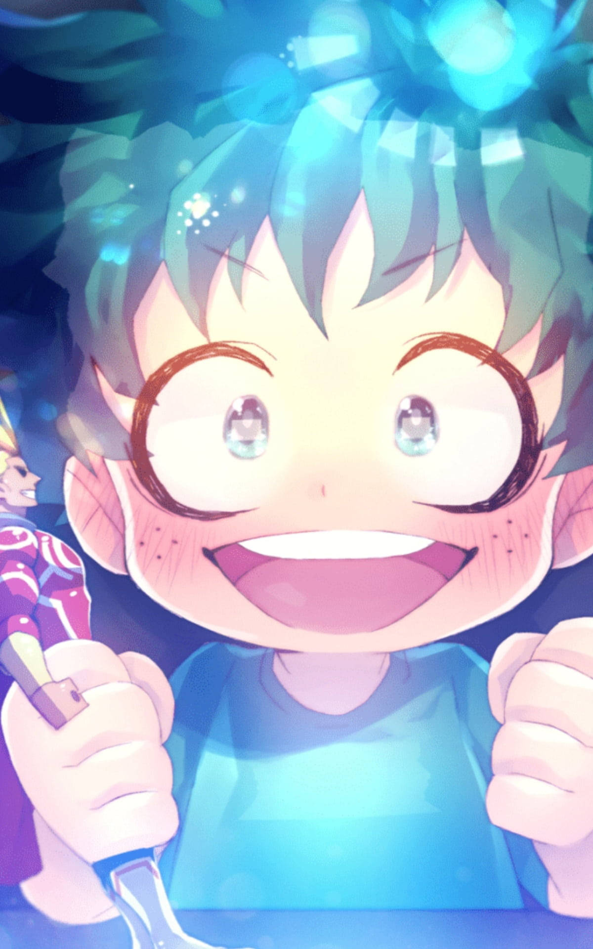 Deku сладко анимационно лице Тапет