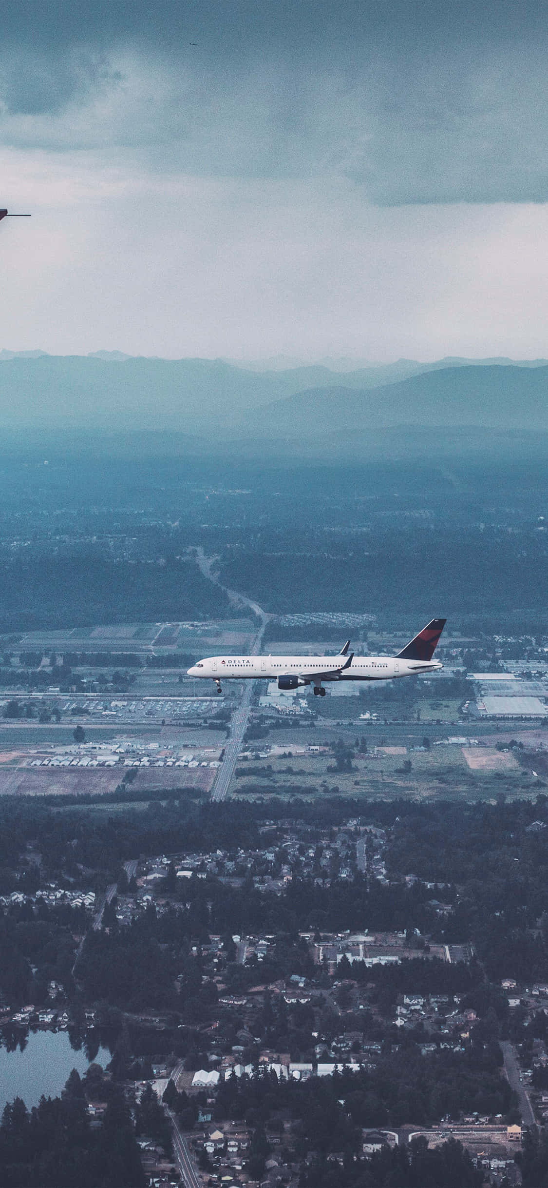 Delta Airlines самолет Android фон за самолет Тапет