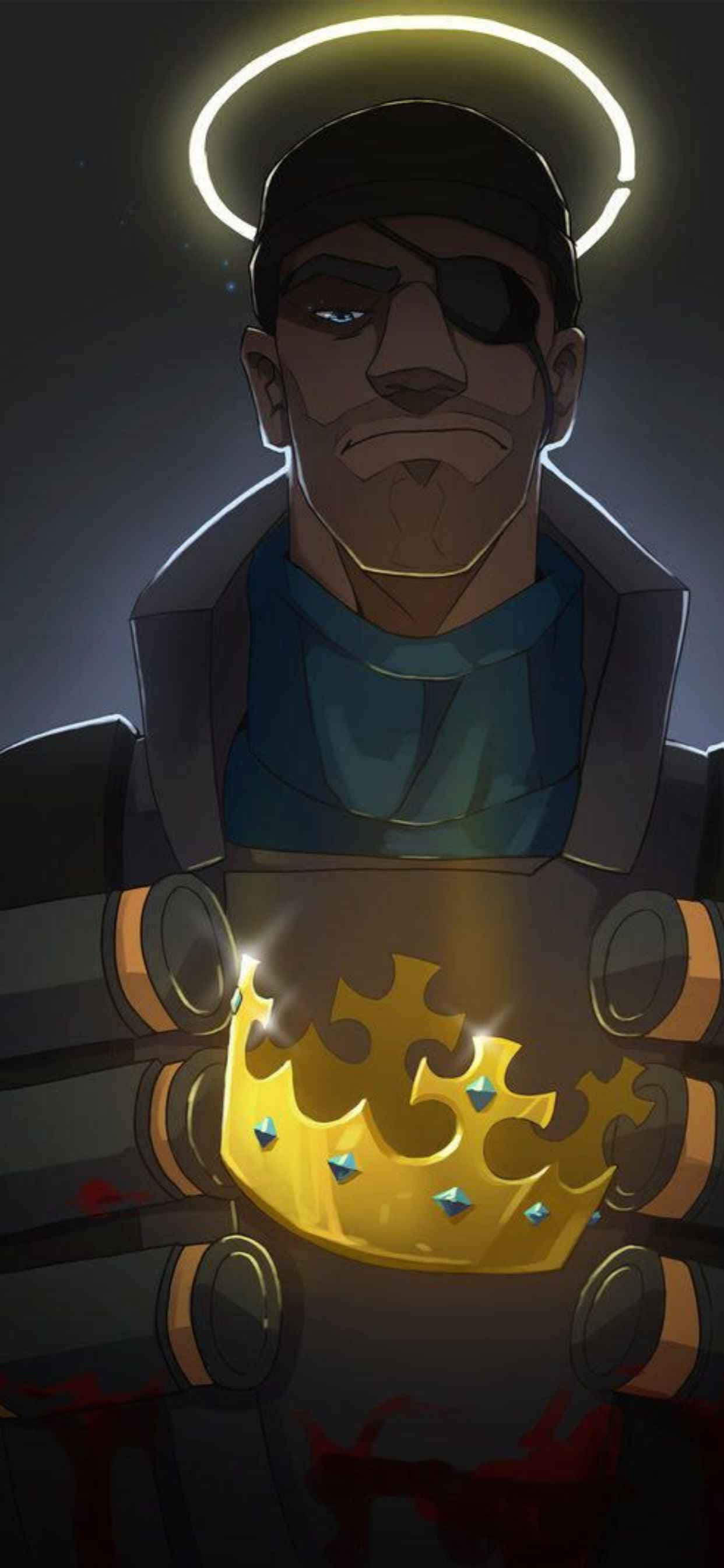Син Demoman герой iPhone Xs Max Team Fortress 2 фон Тапет