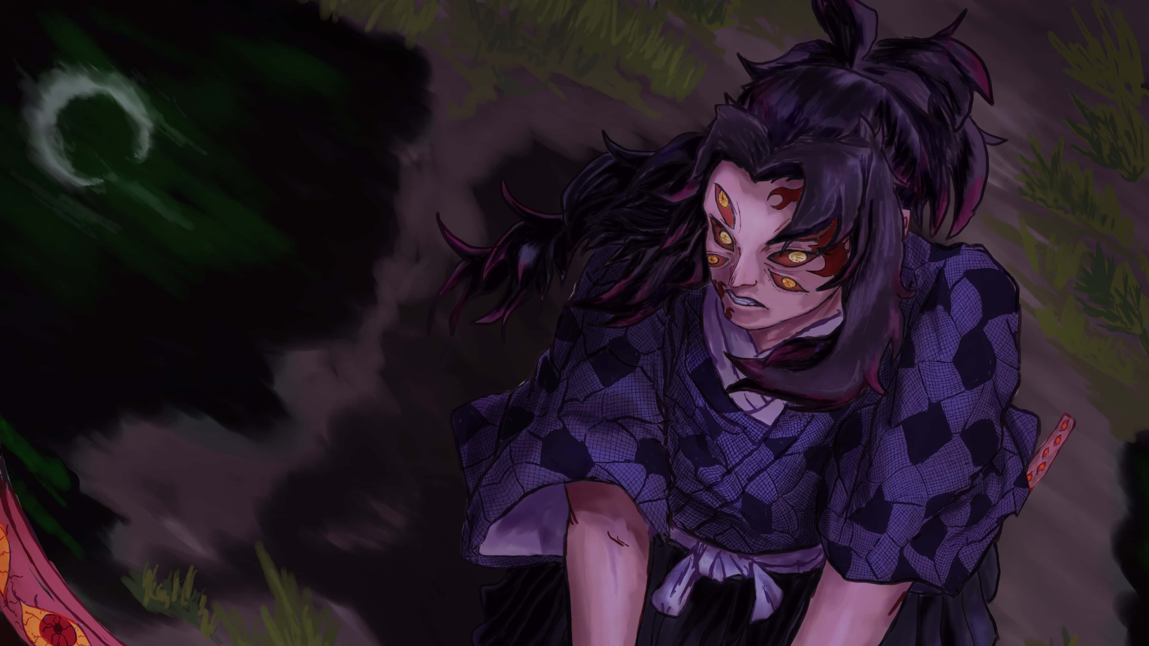 Пътешествие в света на Demon Slayer Тапет