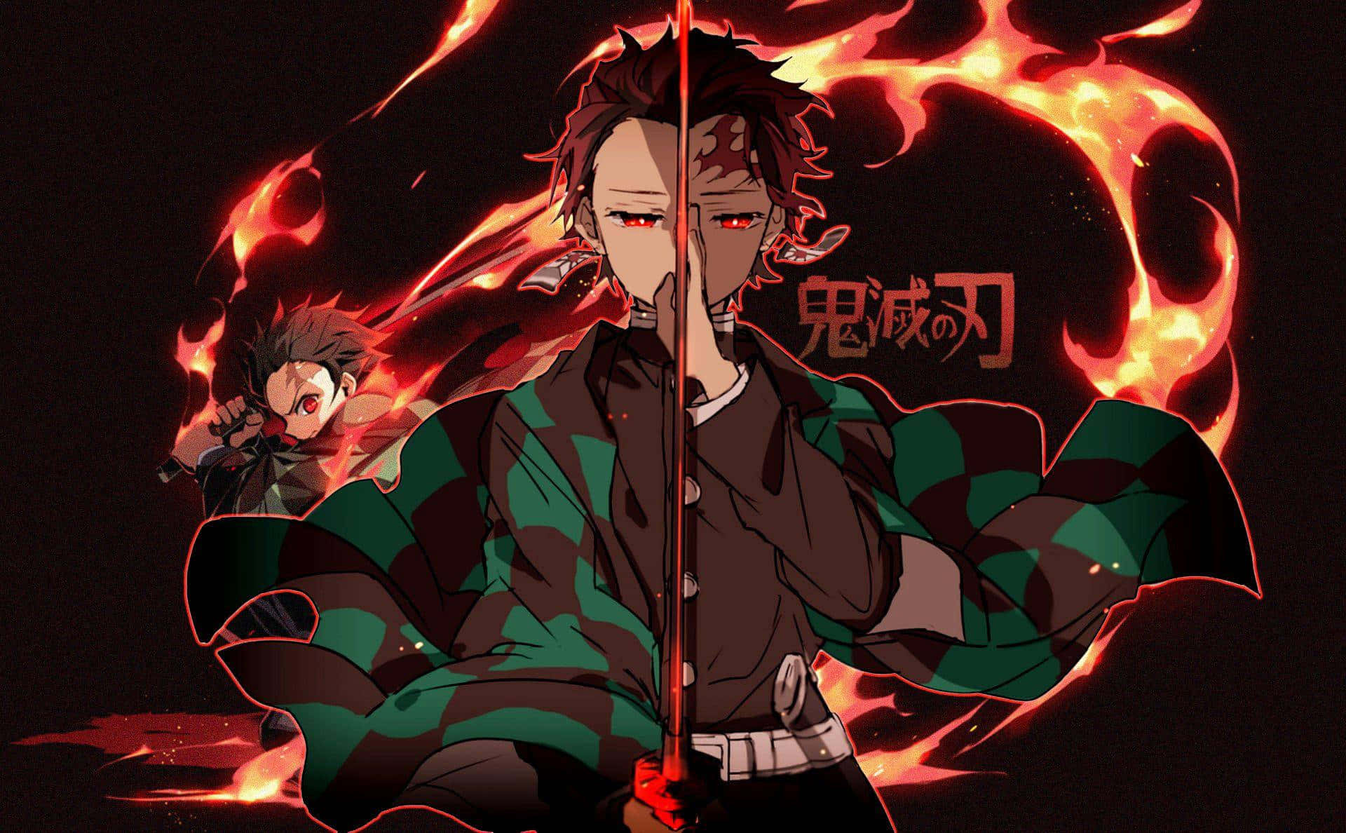 Незуко Камадо и Танджиро Камадо в аниме „Demon Slayer“ Тапет