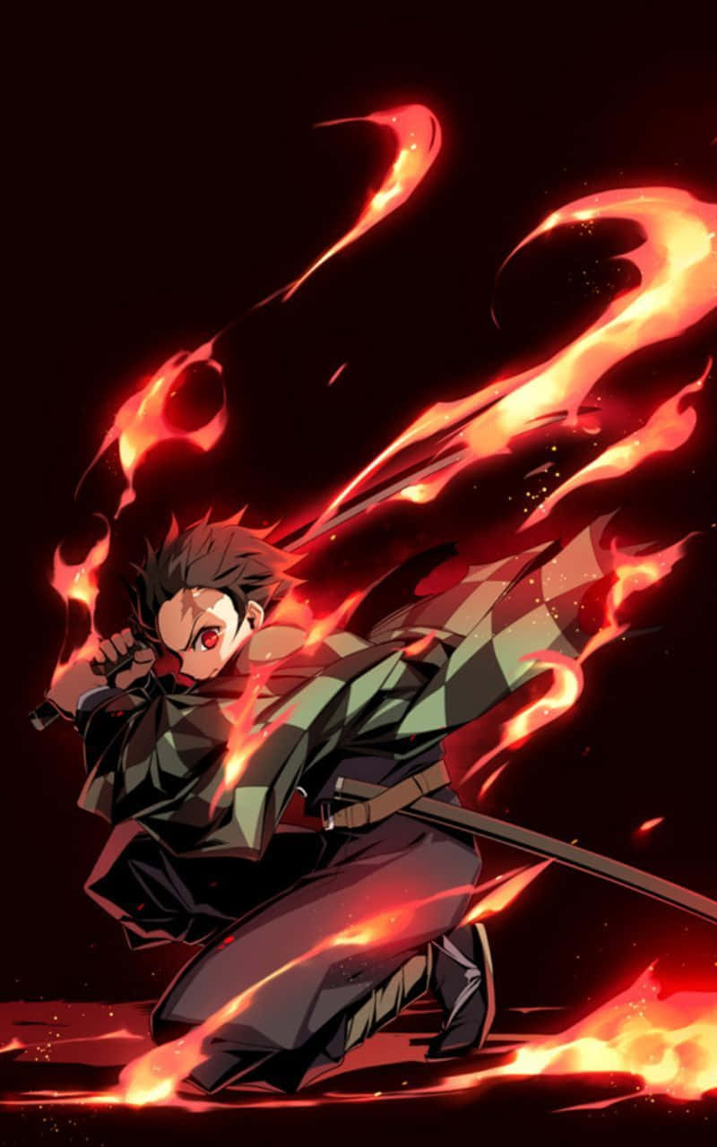 Побеждавайте опонента си с лекота, играейки Demon Slayer на iPad. Тапет
