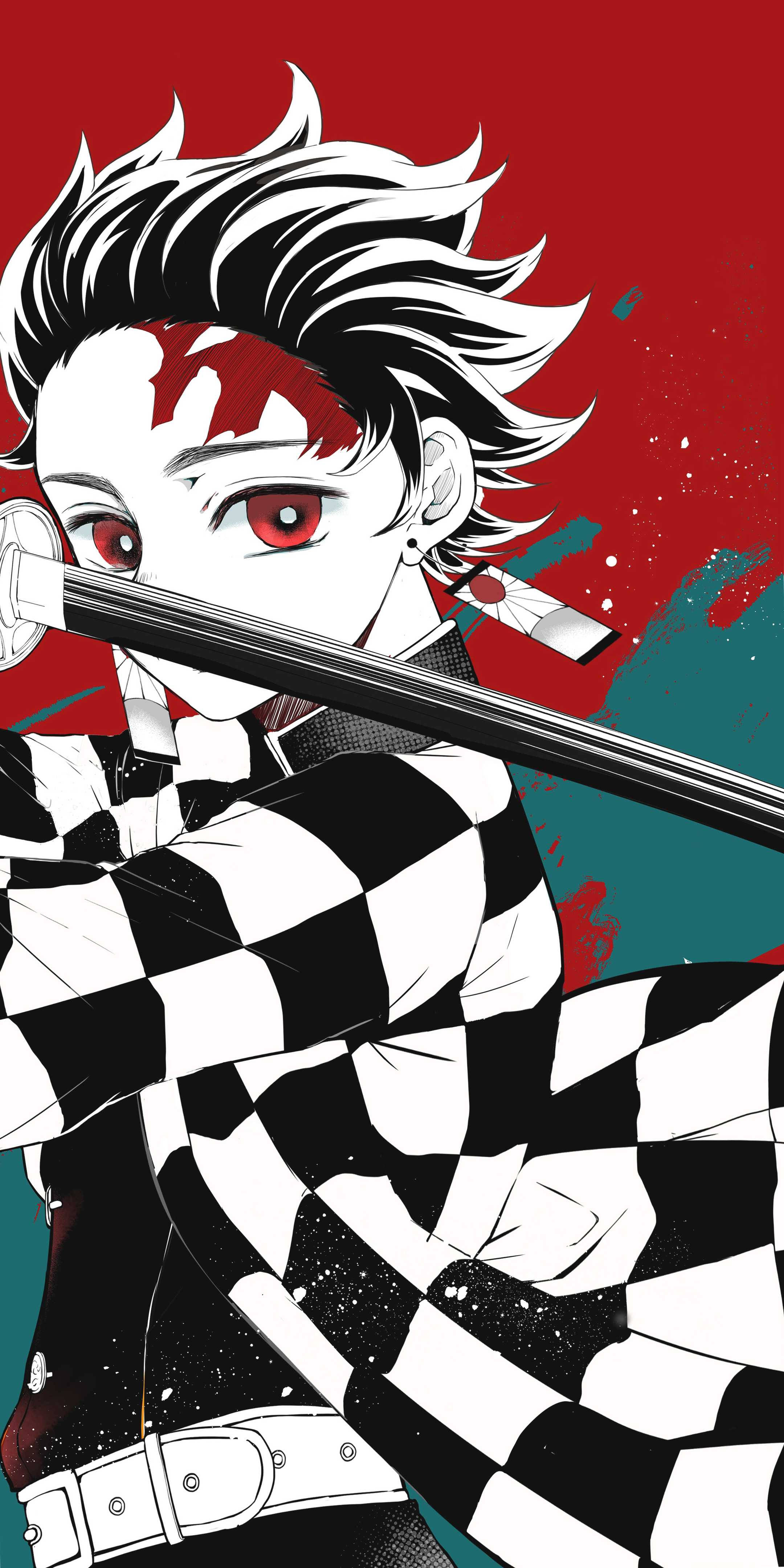 Танджиро с меч Demon Slayer за iPhone Тапет