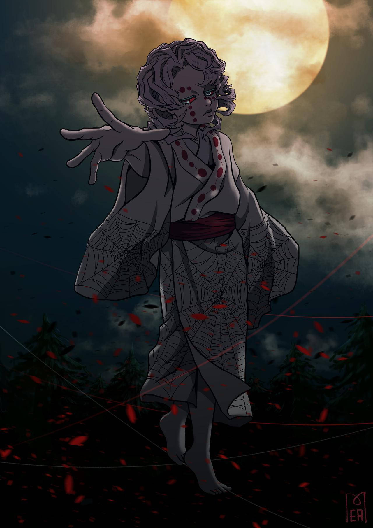 Нощ с Руи от Demon Slayer Тапет