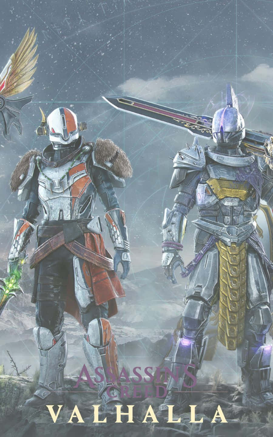 Брони от Destiny 2 1440p Assassin's Creed Valhalla фон Тапет