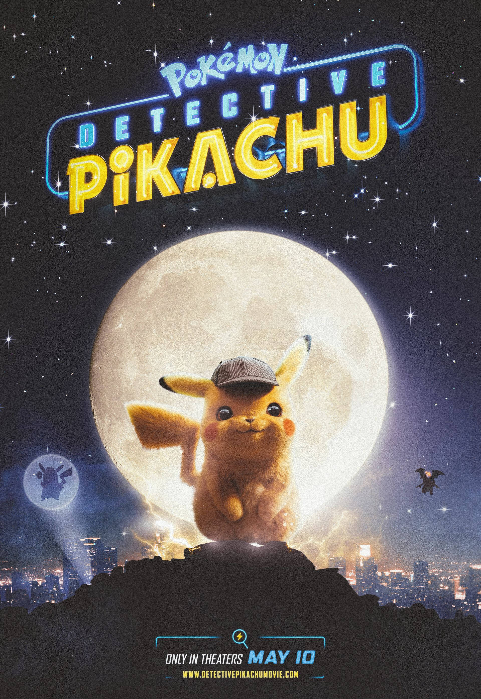 Филмов постер Detective Pikachu Тапет