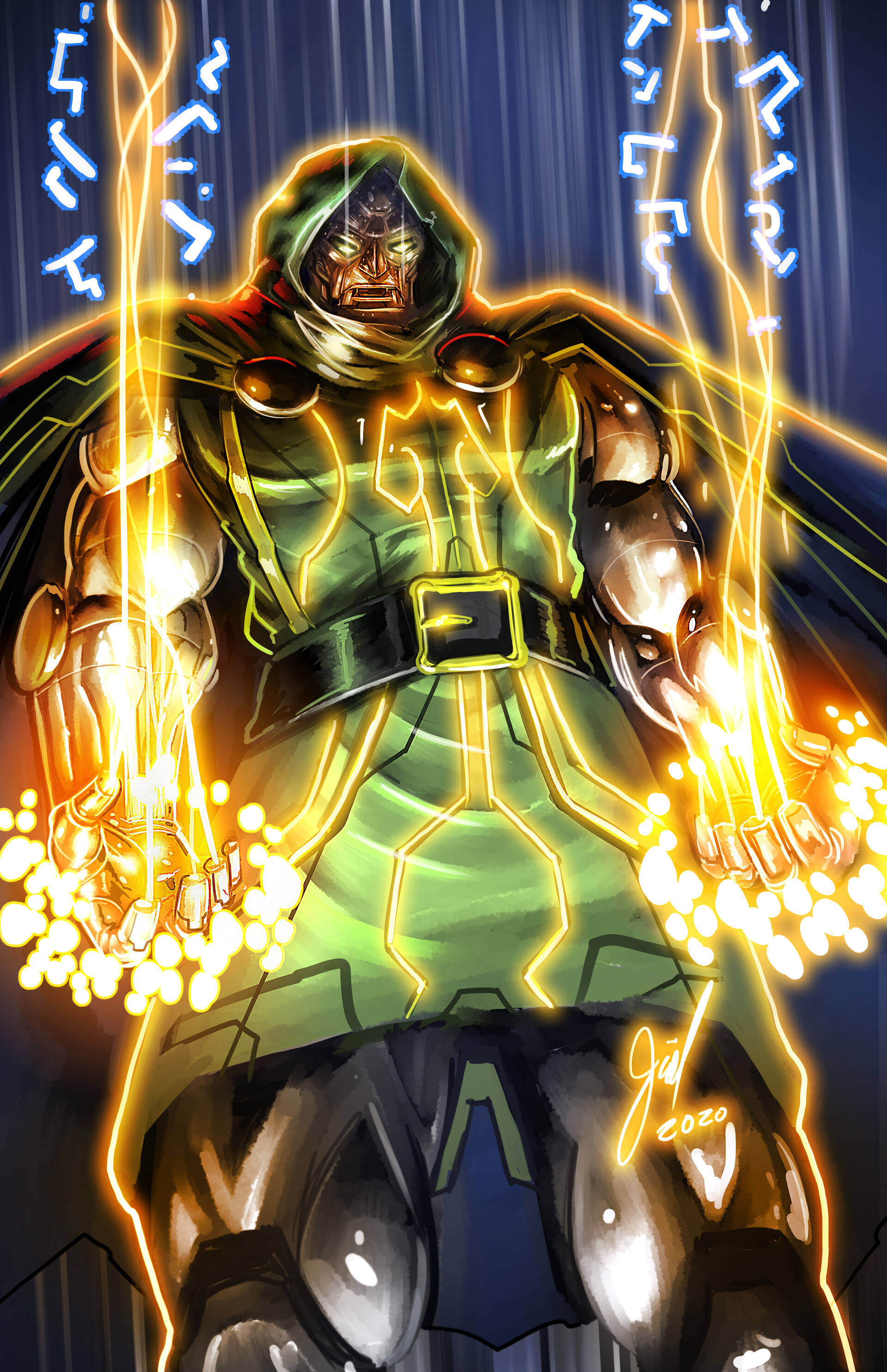 Doctor Doom ръкавици лазери Тапет