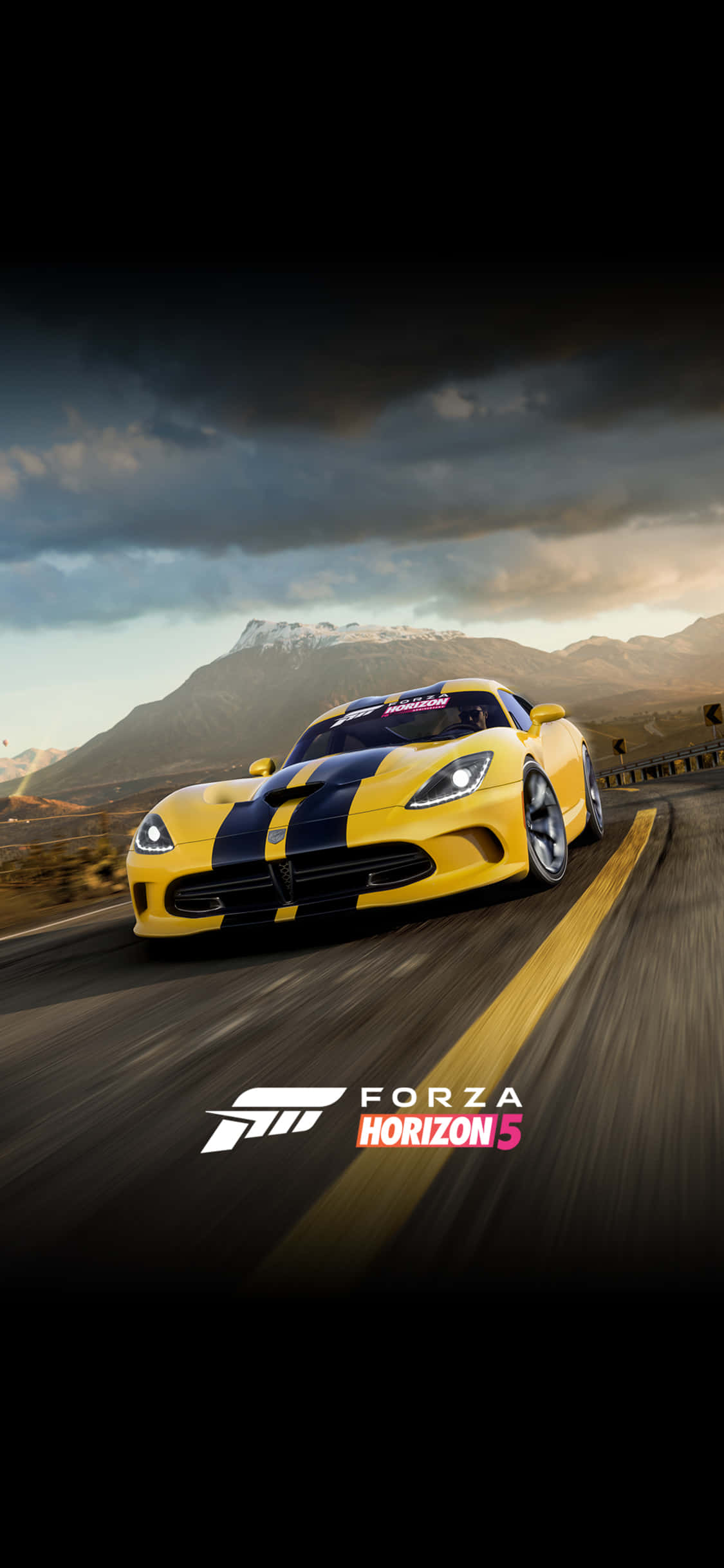 Жълт Dodge Viper iPhone X Forza Motorsport 7 Фон Тапет