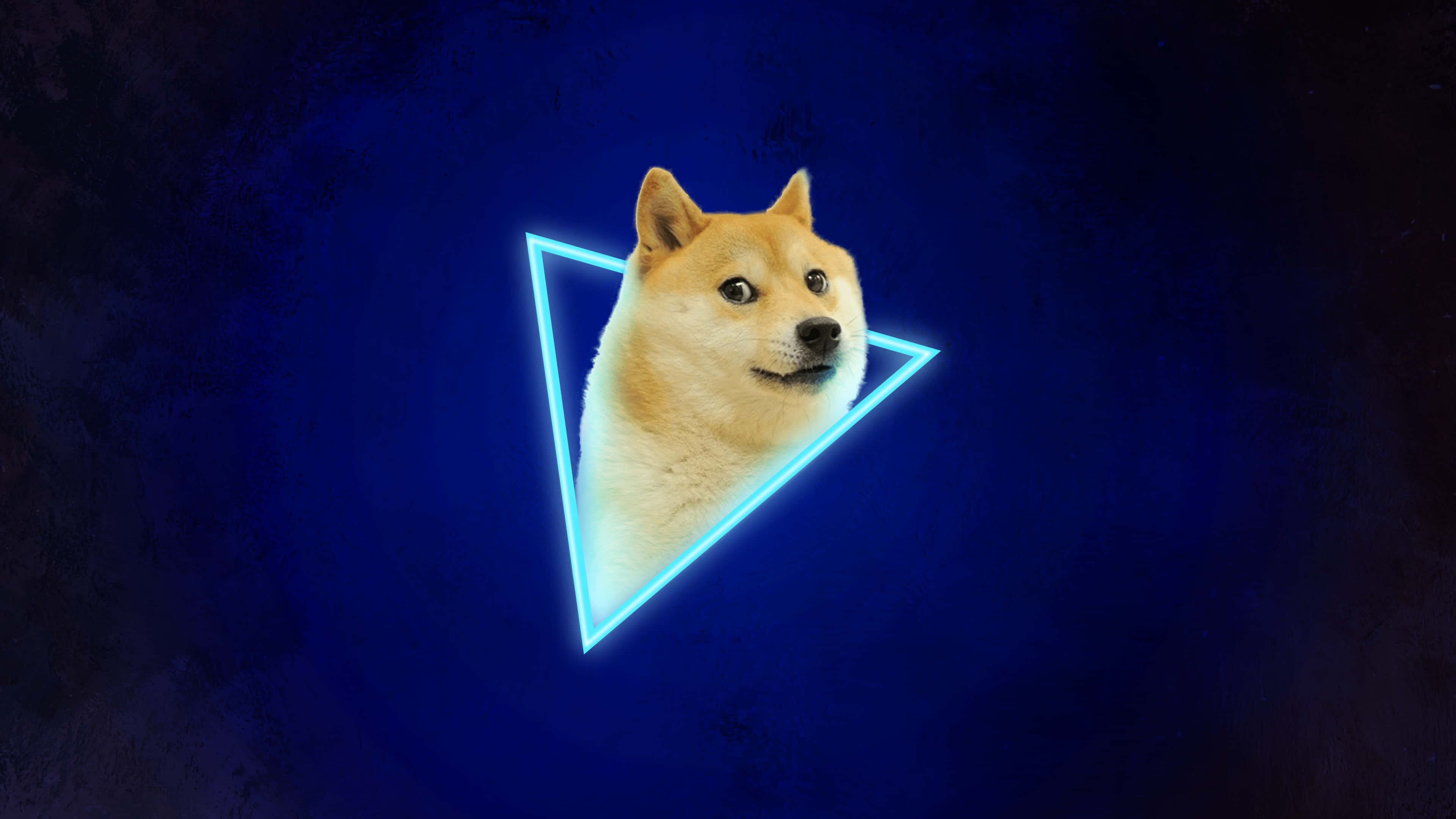 Синя Doge триъгълник Тапет