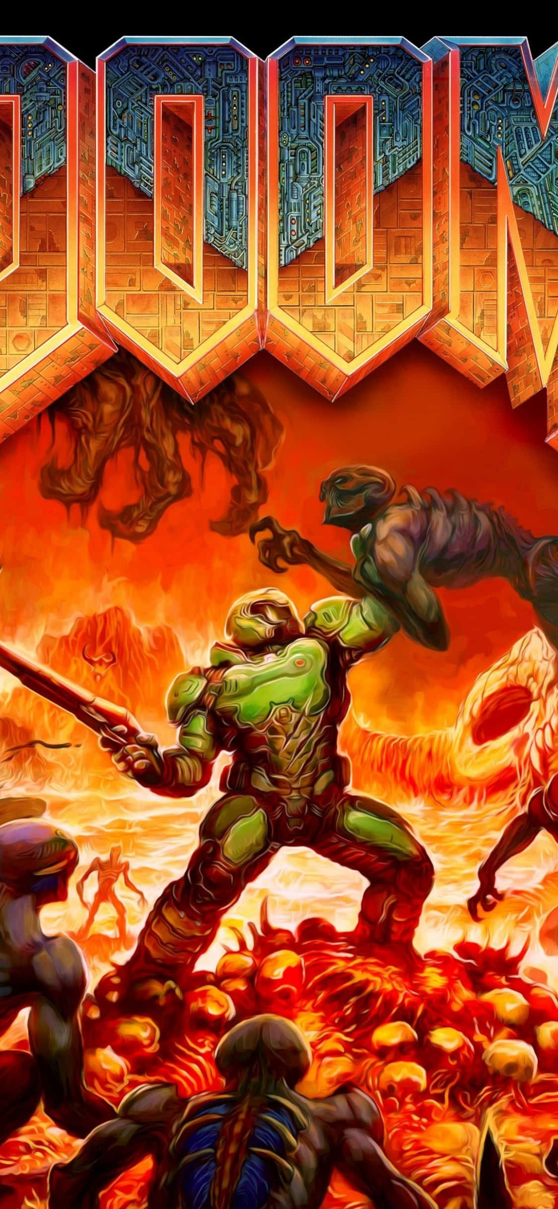 Doom ад iPhone Xs фон Тапет