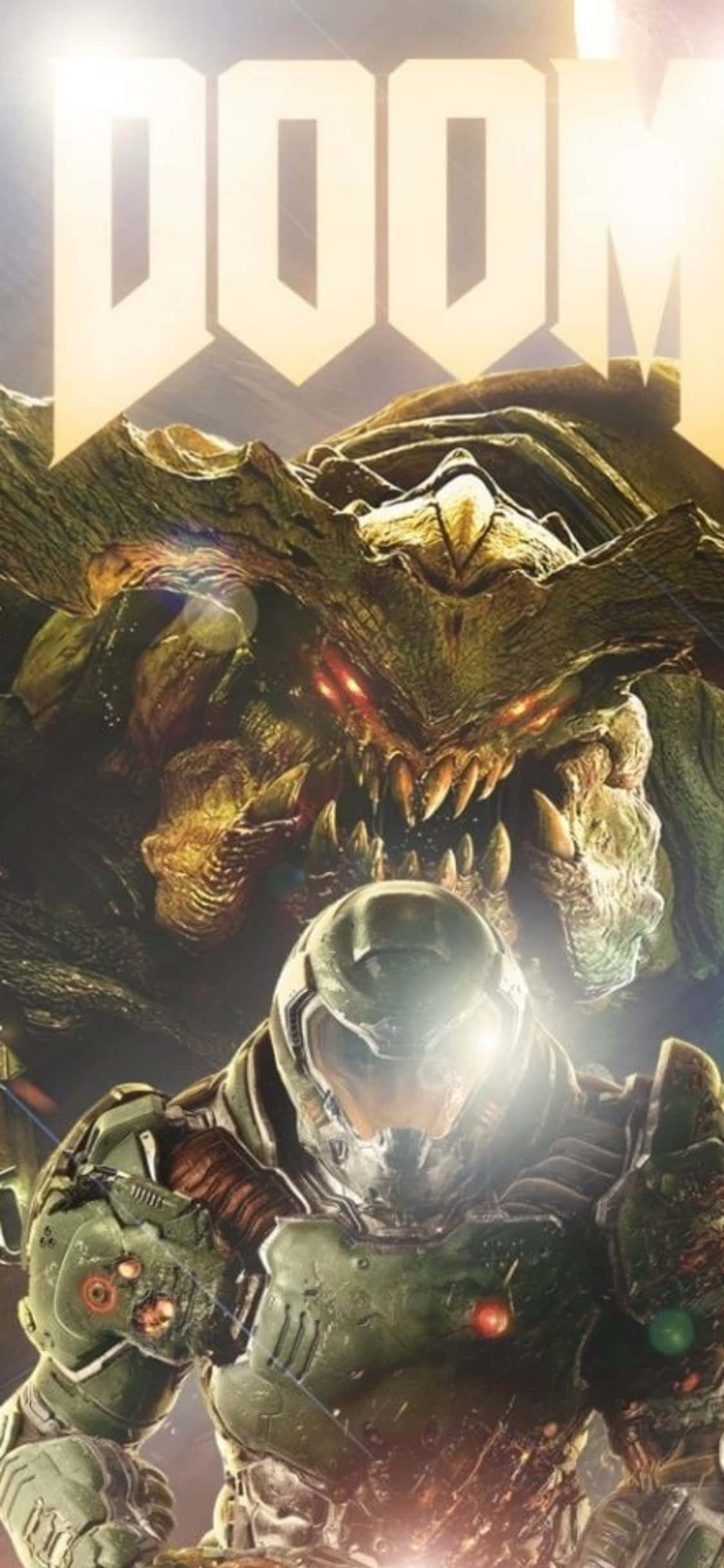 Doomguy чудовище iPhone Xs фон Тапет