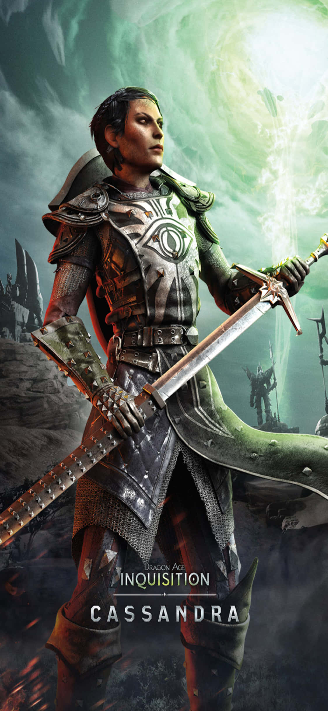 Встъпи в света на Dragon Age Inquisition с твоя iPhone Xs Тапет