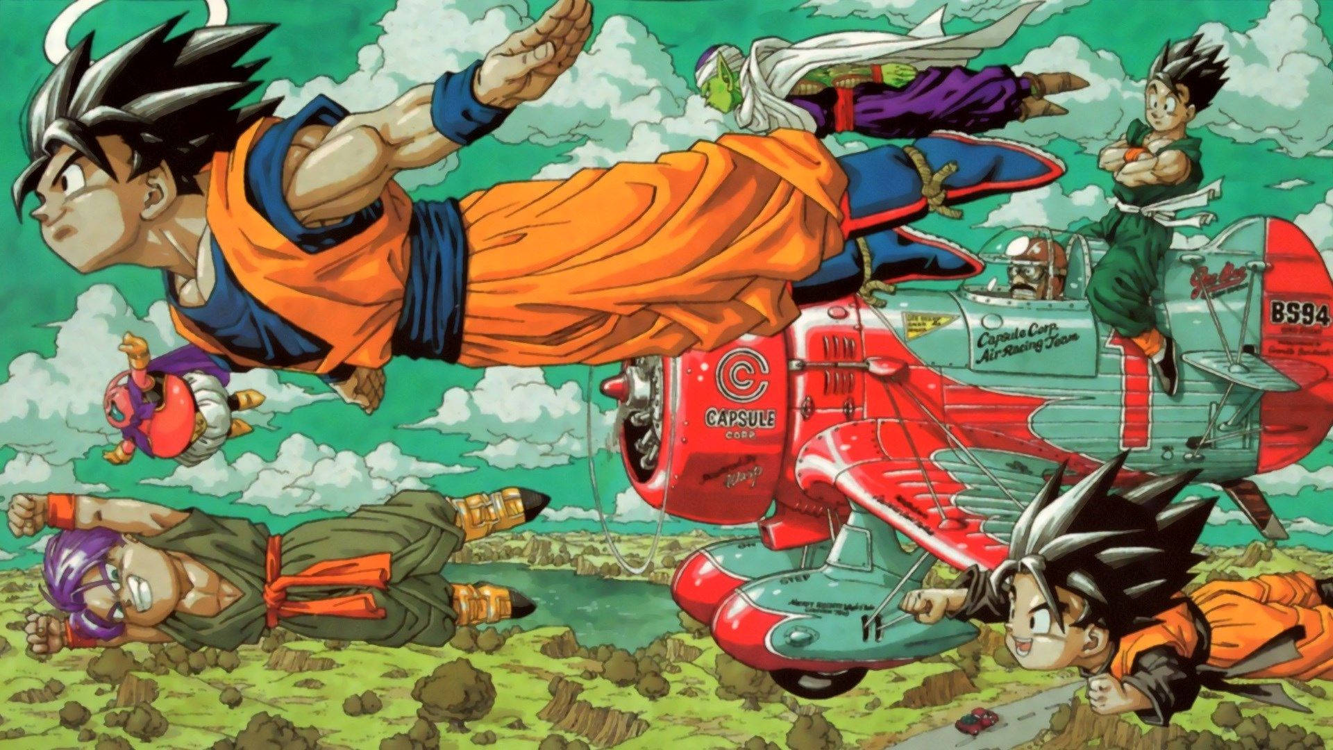 Гоку тренира с повишена интензивност за предстоящия турнир в Dragon Ball Тапет