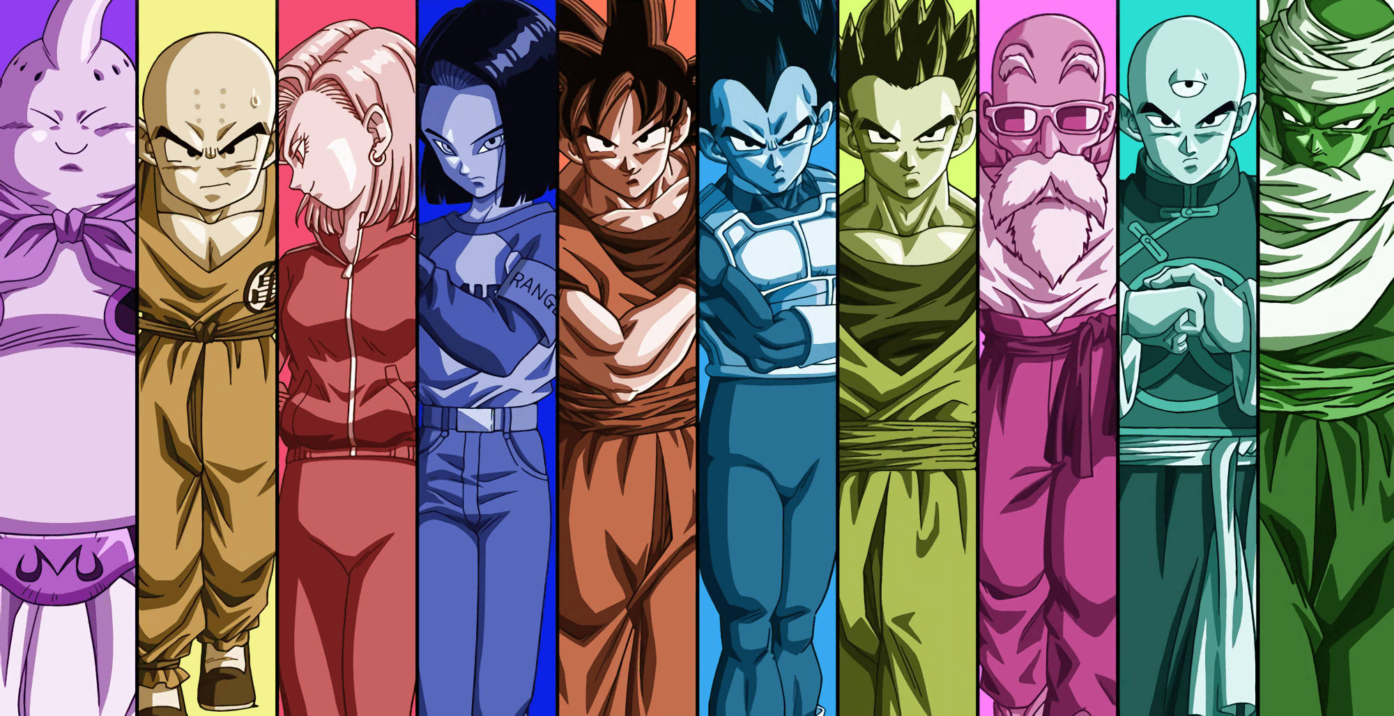 Съберете се за екшън-приключение с емблематичните герои на Dragon Ball Тапет