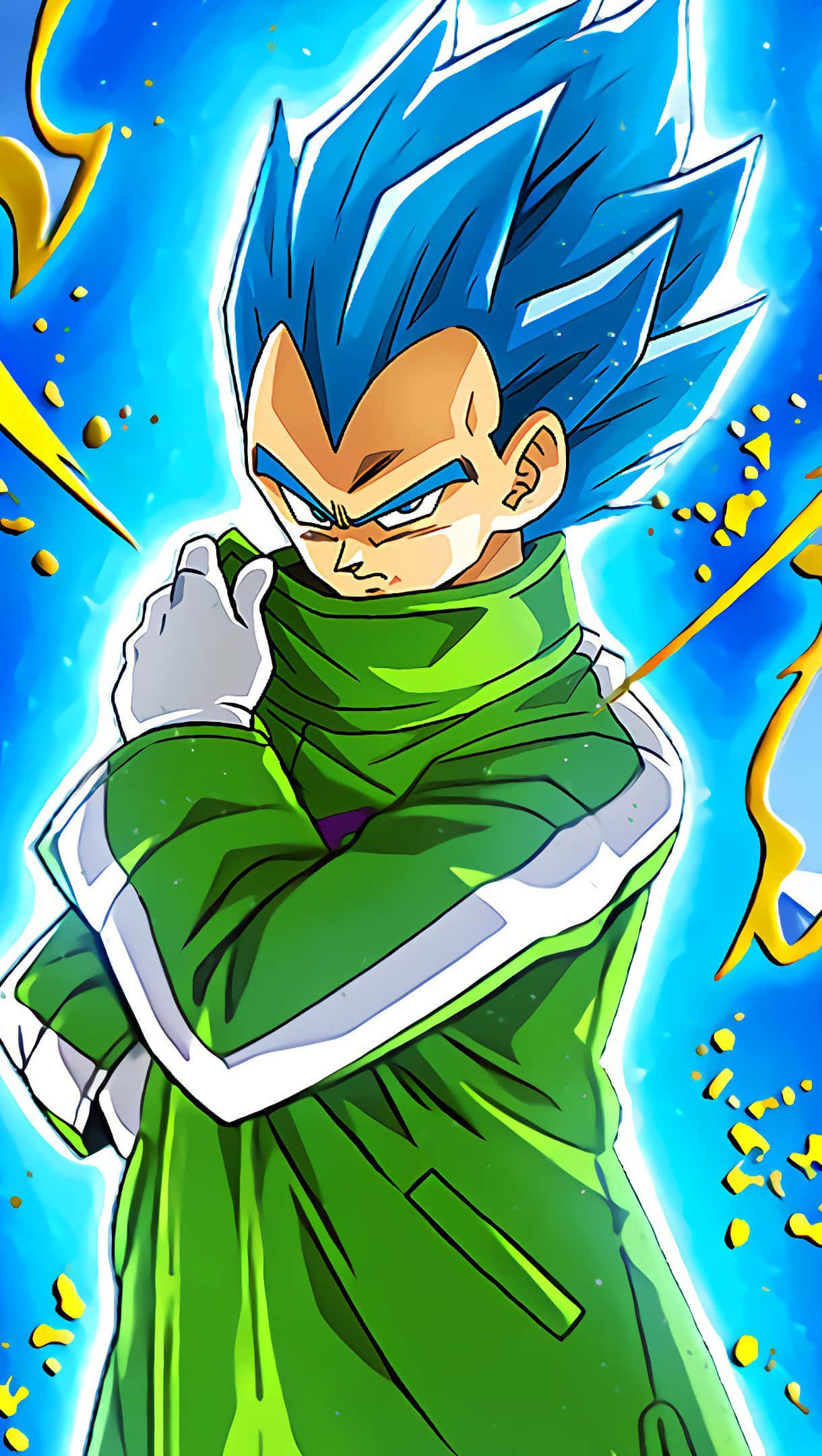 Син аниме фон Вегета от Dragon Ball Тапет