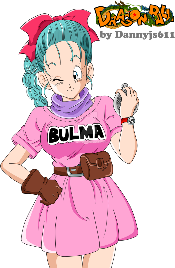 Булма в класическа розова рокля Dragon Ball Тапет