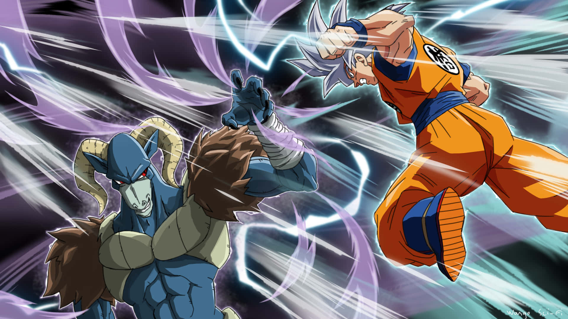 Снимка на Моро срещу Гоку от Dragon Ball Super Тапет