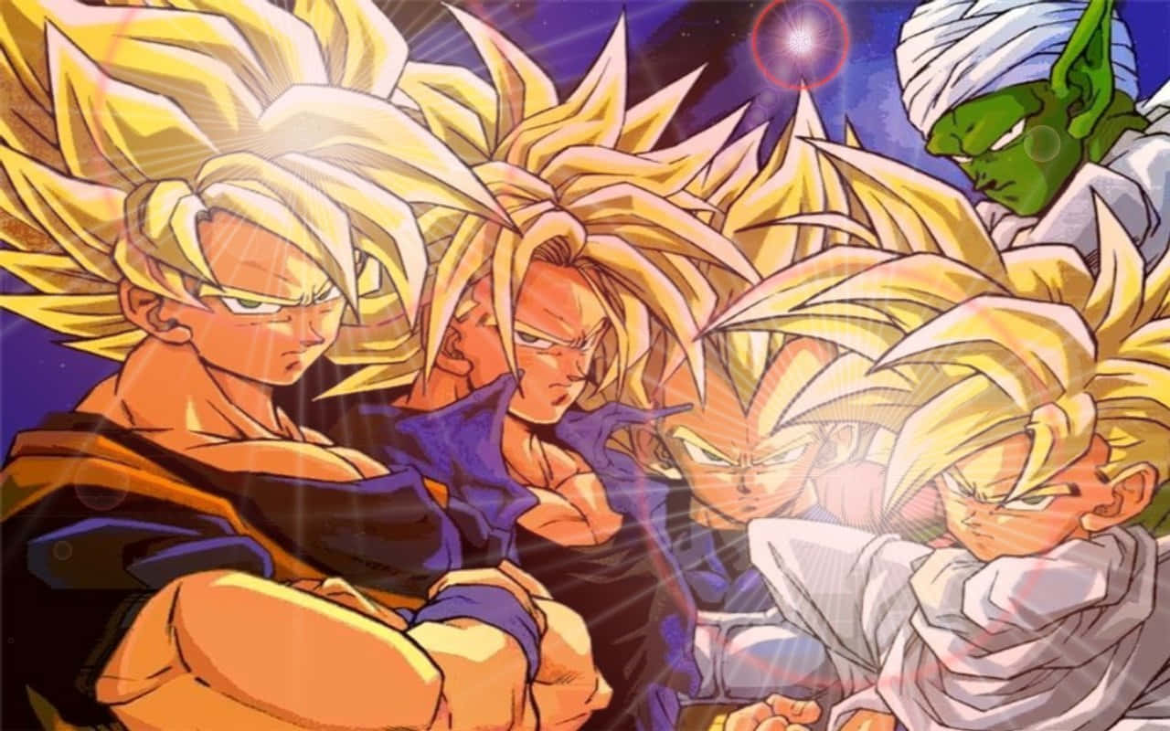 Супер Сайян Син Гоку се бие с Дубликат Вегета в аниме сериала Dragon Ball Super Тапет