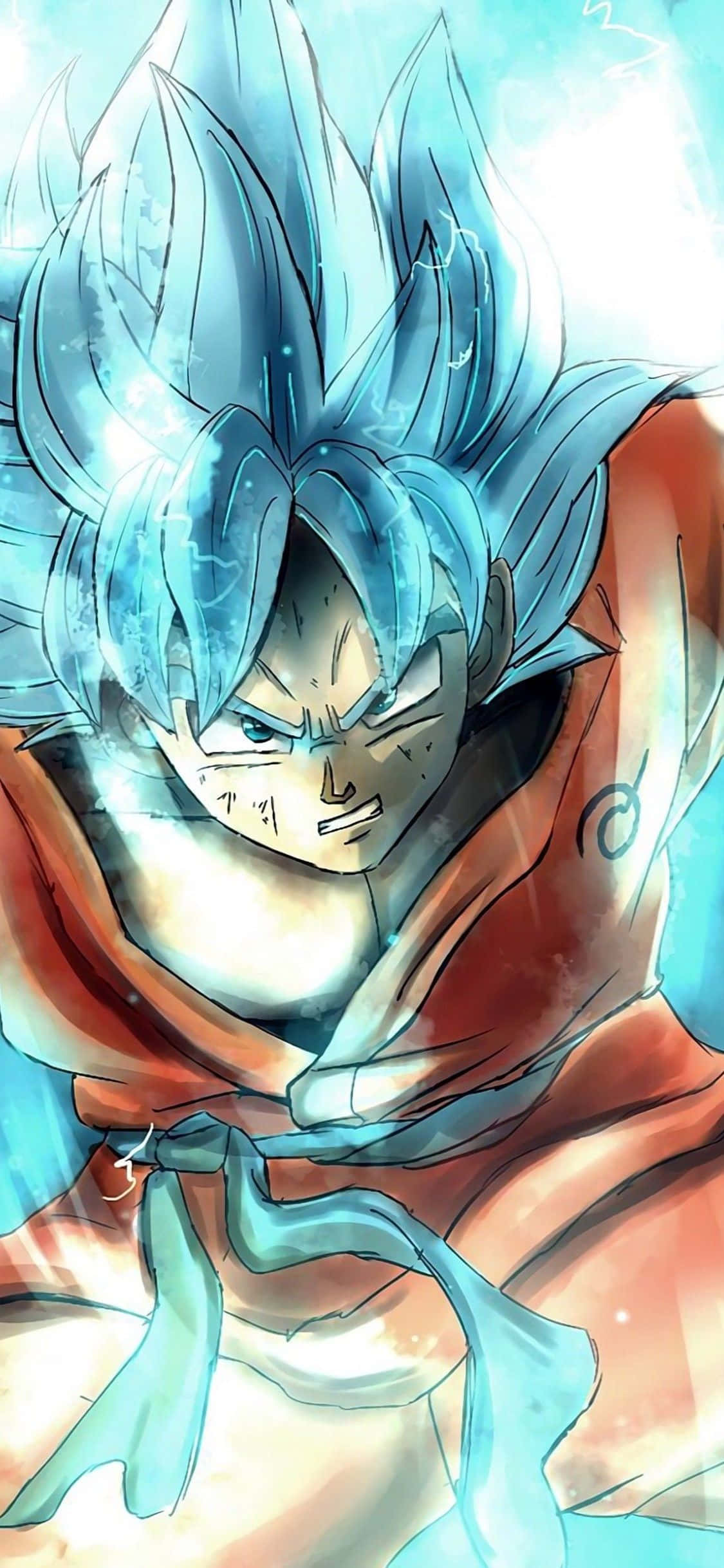Гоку Супер Саян Бог Dragon Ball Super iPhone Тапет