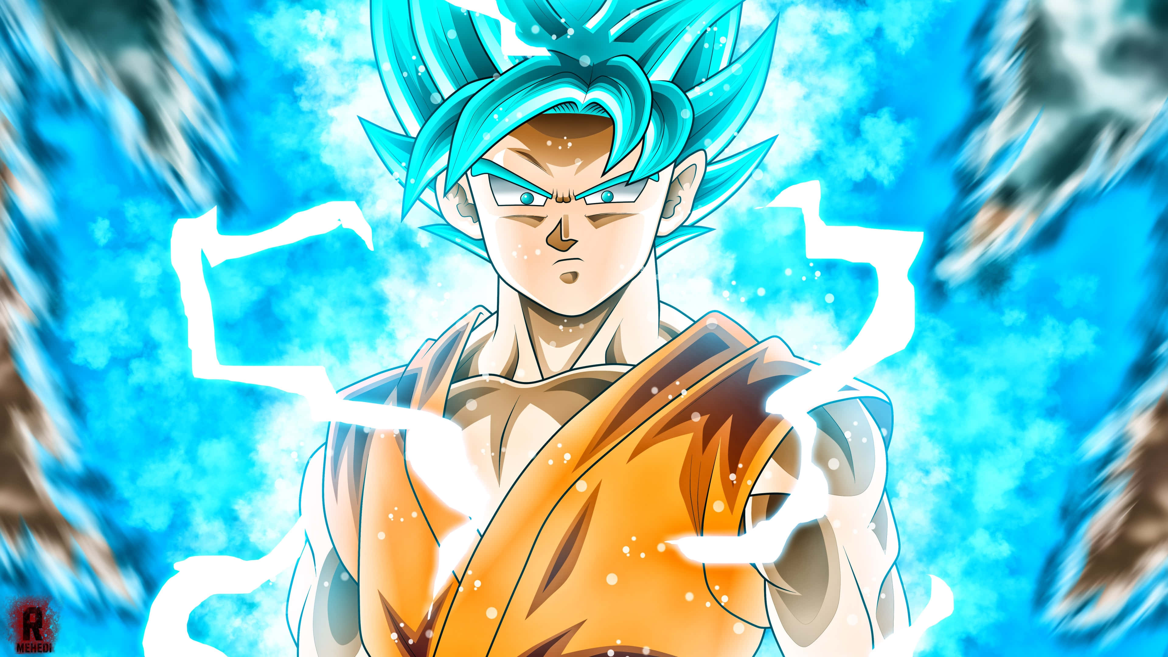 Гоку с мълнии Dragon Ball Super картина Тапет
