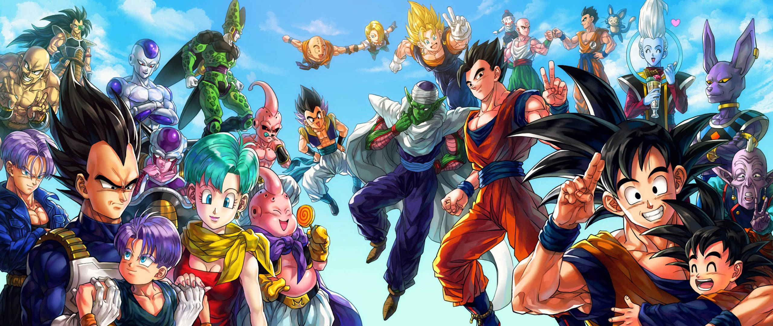 Групово фото на Готън от Dragon Ball Тапет