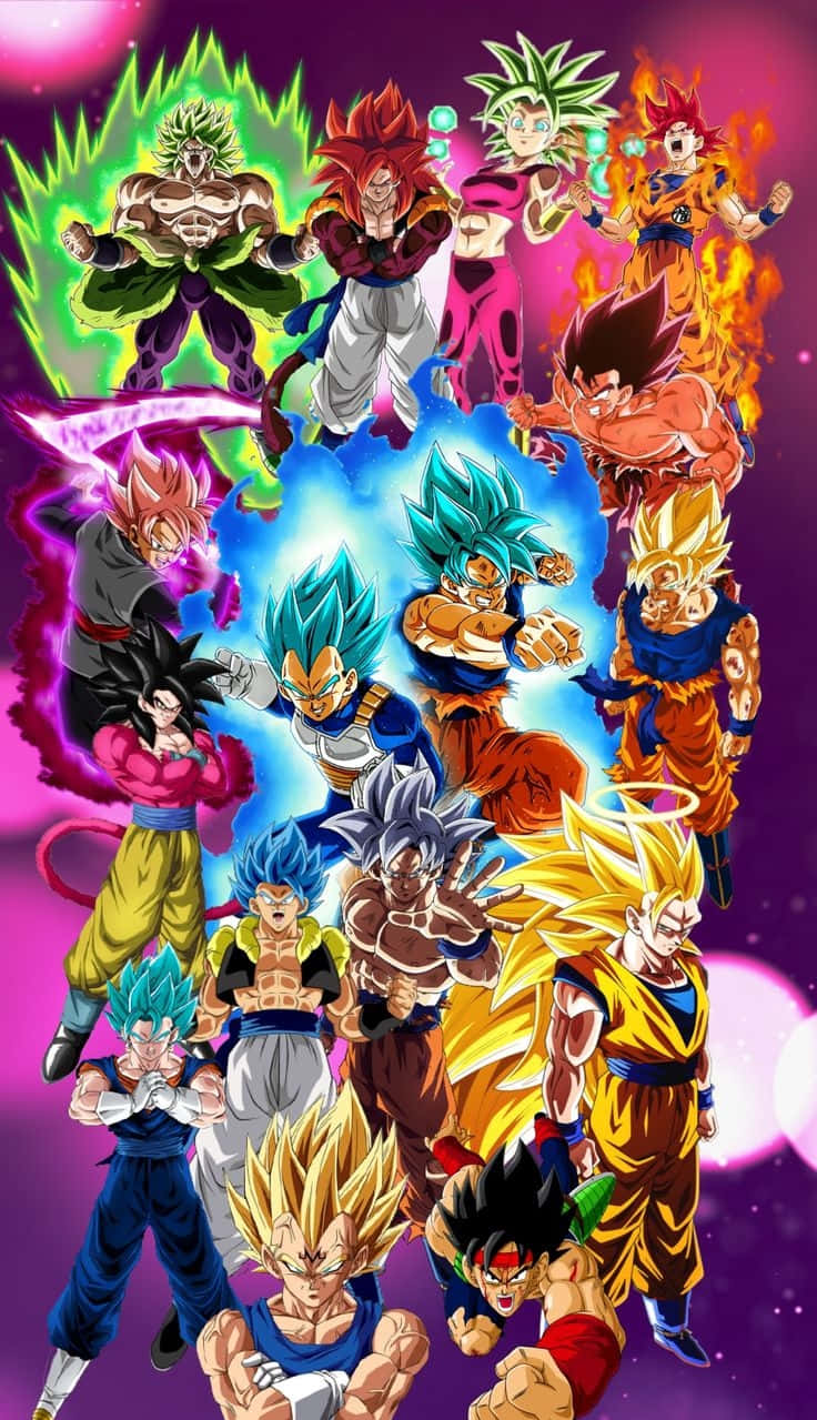 Снимка със силите на Dragon Ball Z Тапет