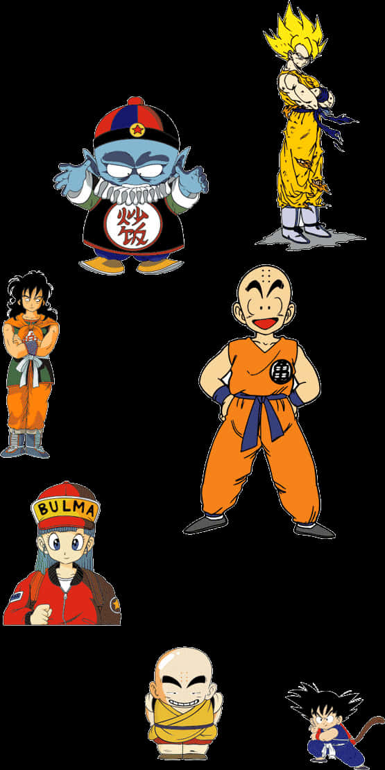 Колаж от герои на Dragon Ball Z Тапет