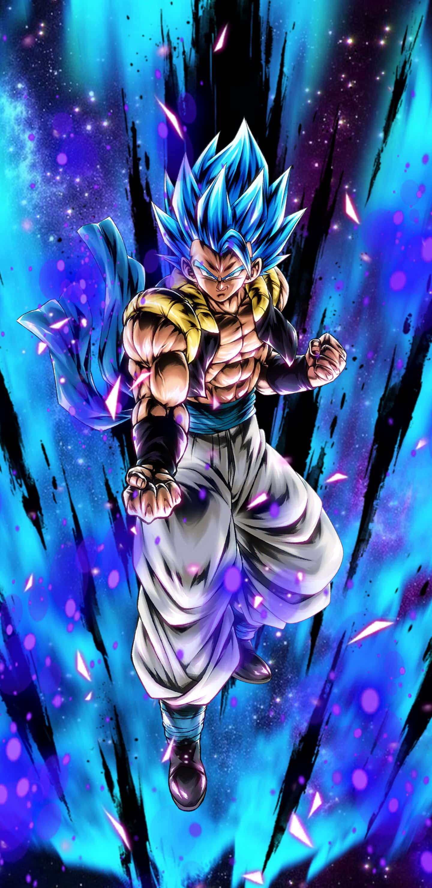 Легендарният Супер Сайан Гоку демонстрира силата си в Dragon Ball Z Тапет
