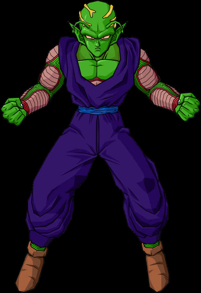 Пиколо от Dragon Ball Z в бойна стойка Тапет