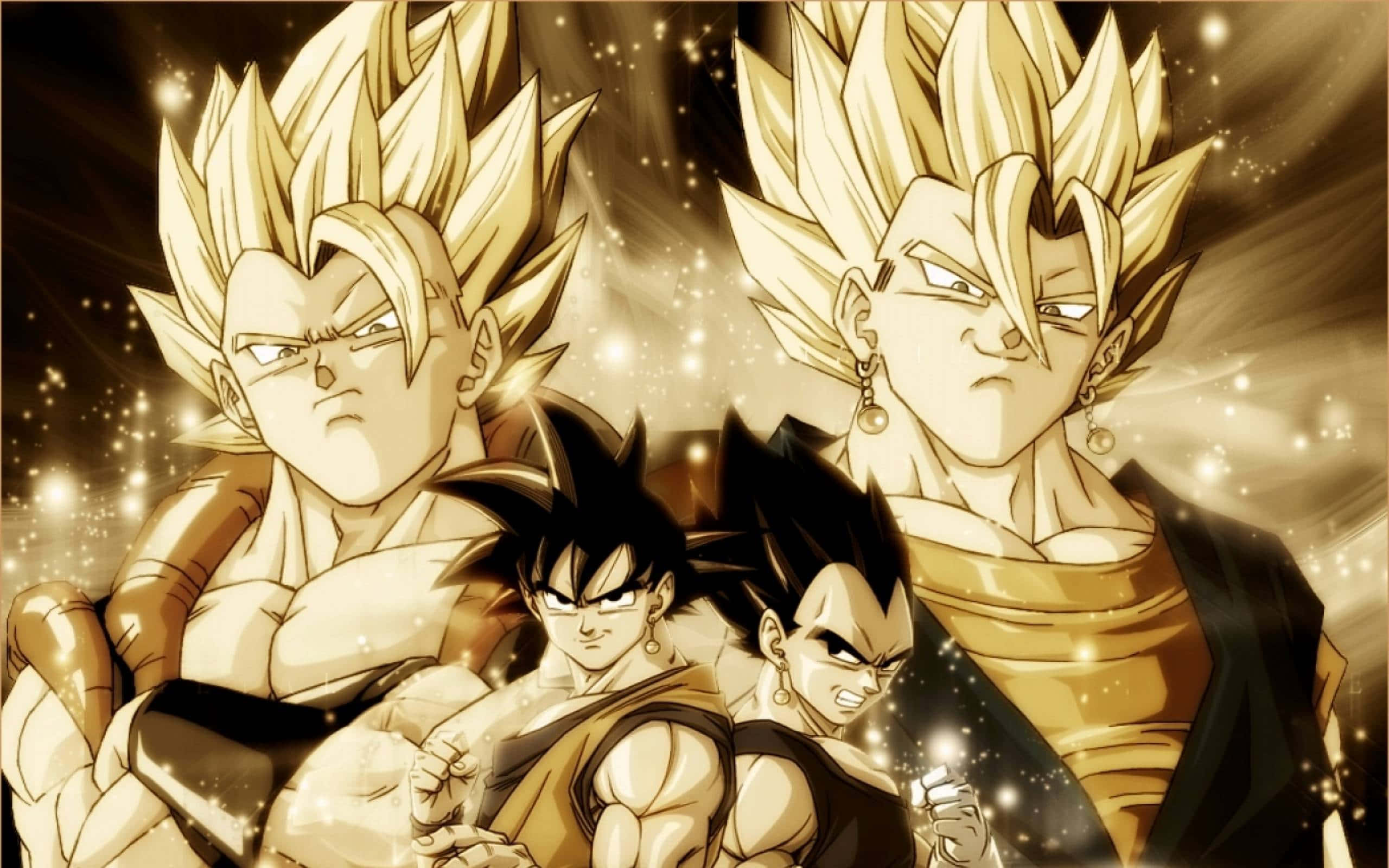 Епичната битка между Гоку и Вегета в Dragon Ball Z Тапет