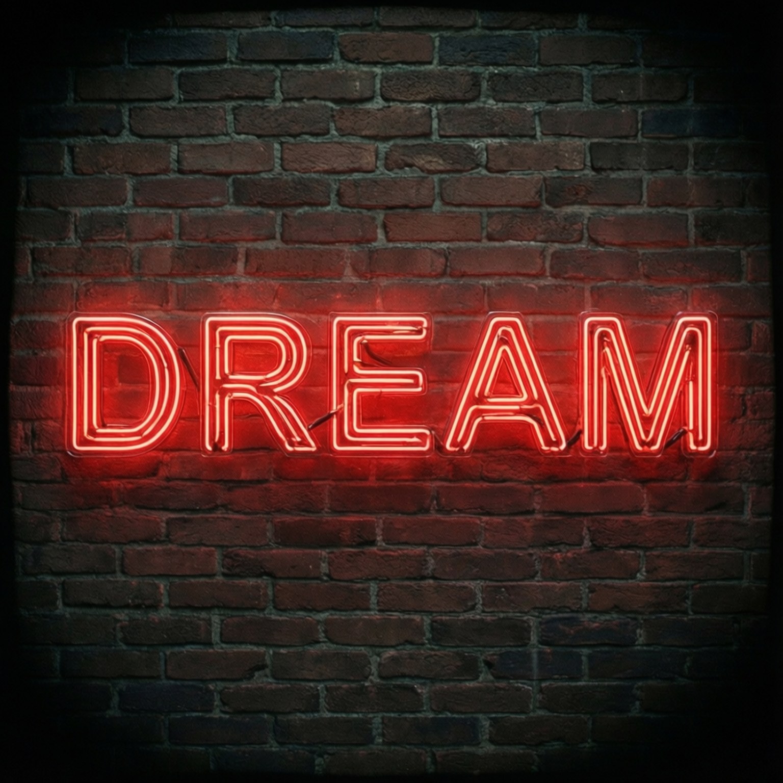 Неонова червена табела 'DREAM' Тапет