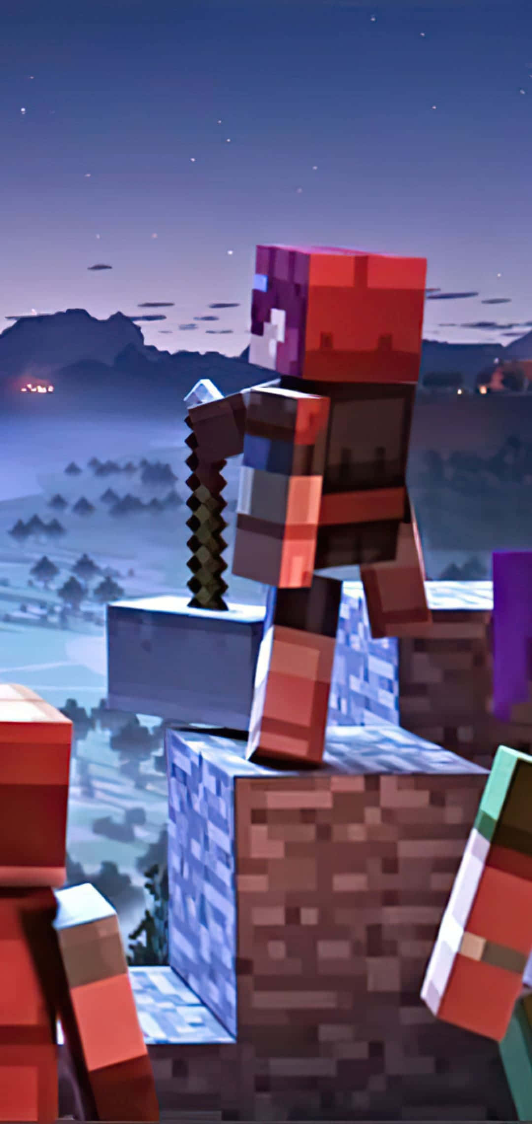 Герой от Dungeons Pixel 3 Minecraft Фон Тапет