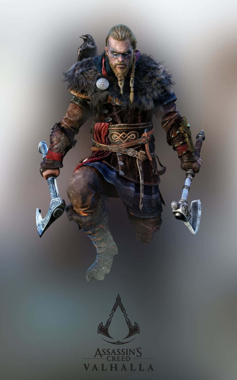 Eivor с брадва 1440p Assassin's Creed Valhalla Тапет