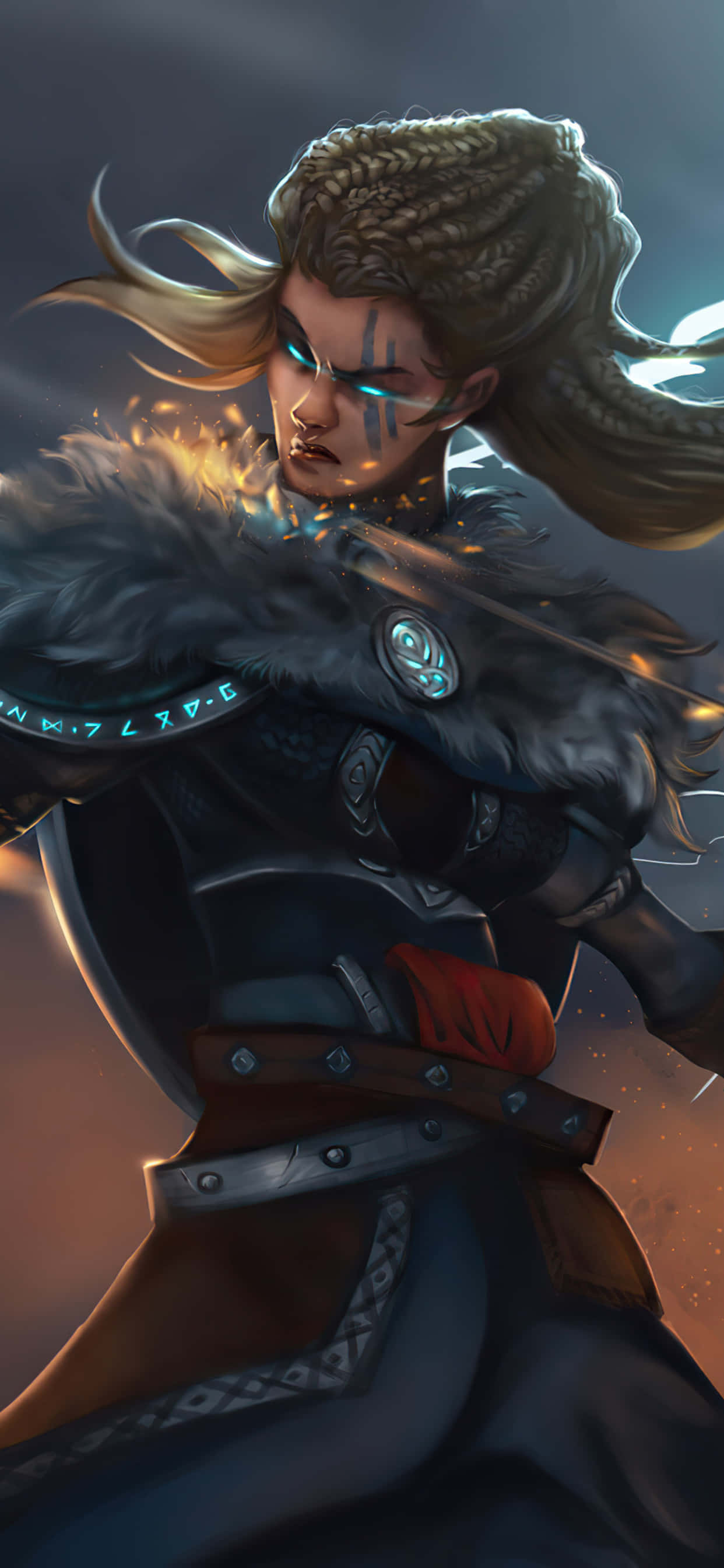 Женски Eivor дигитален арт iPhone Xs Max Assassin's Creed Valhalla фон Тапет