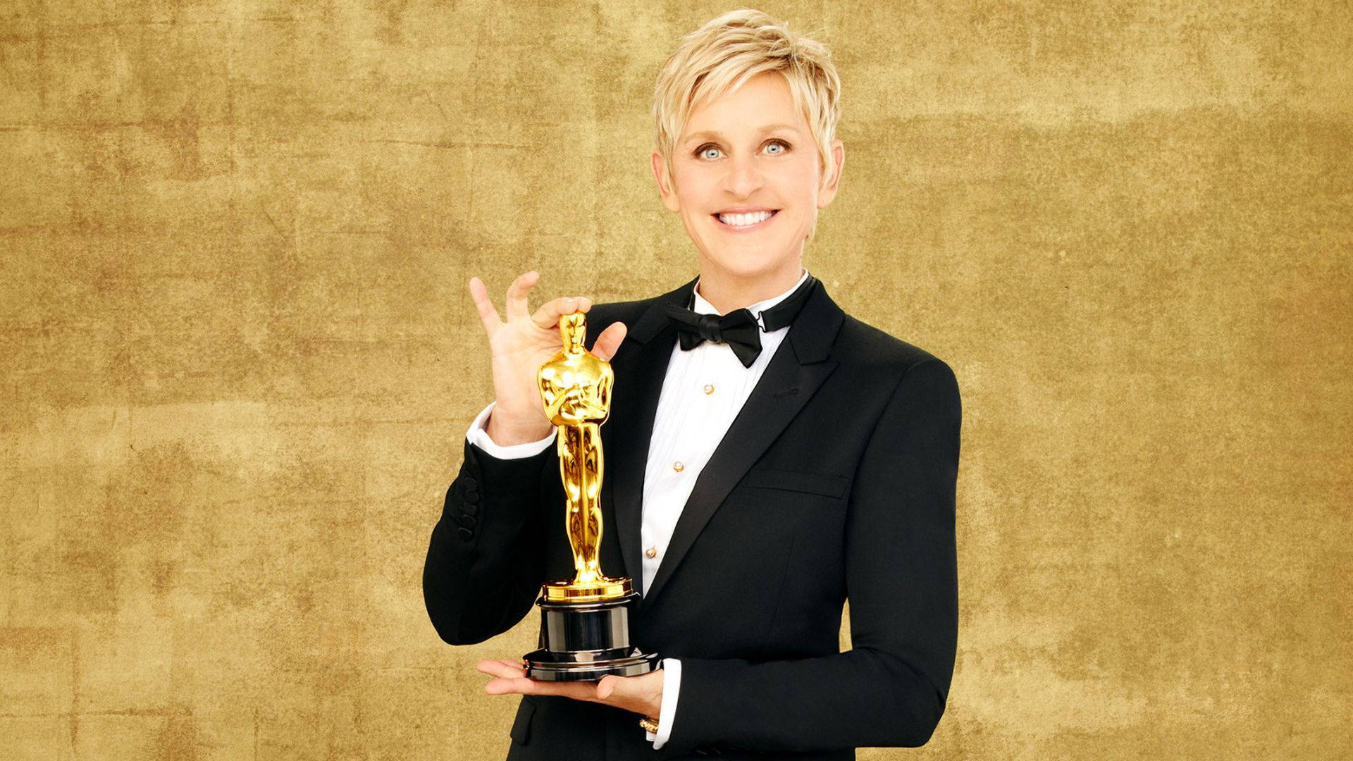 Ellen Degeneres златен Oscar трофей Тапет
