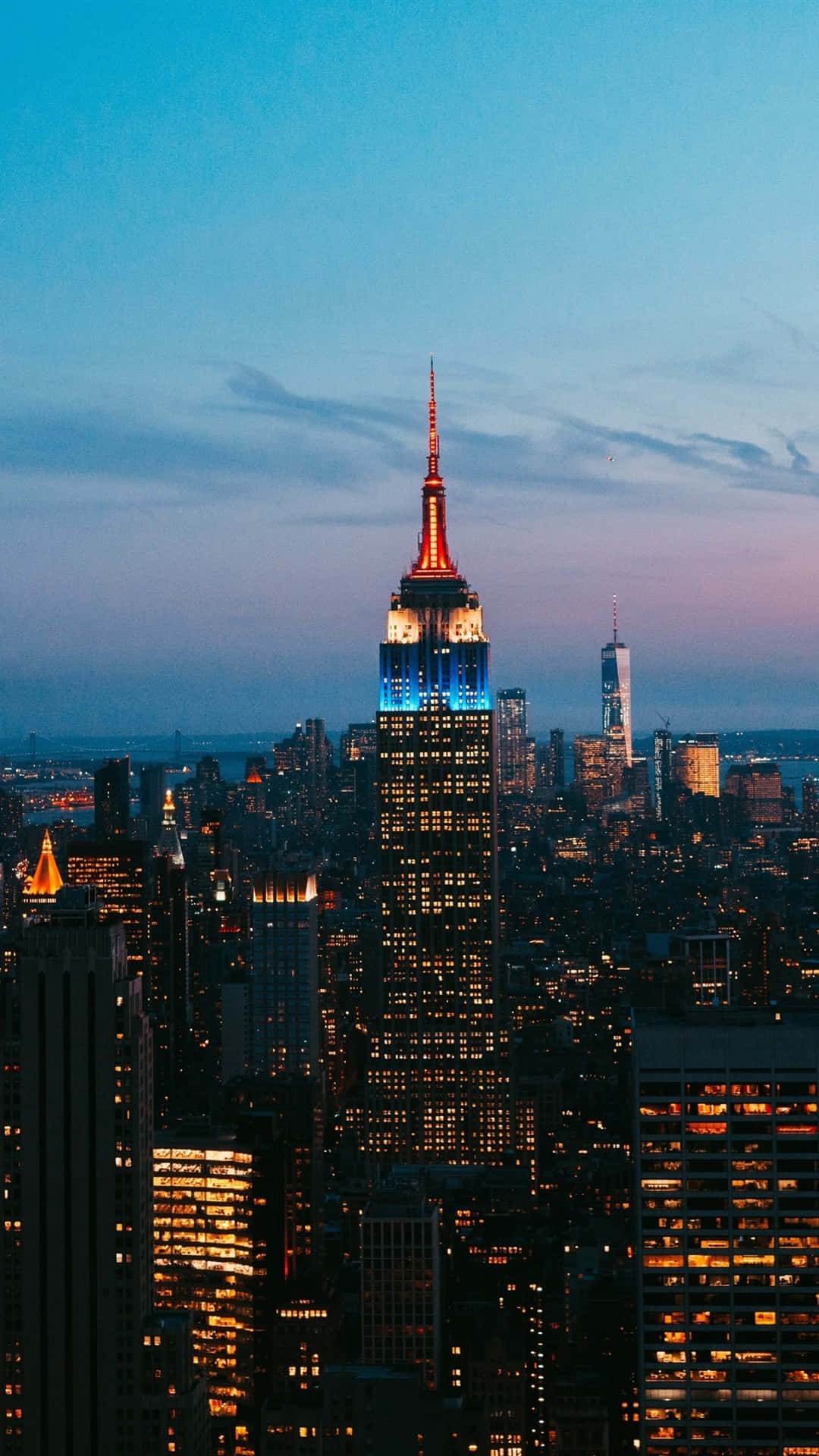 Нощен Ню Йорк Empire State за iPhone Тапет