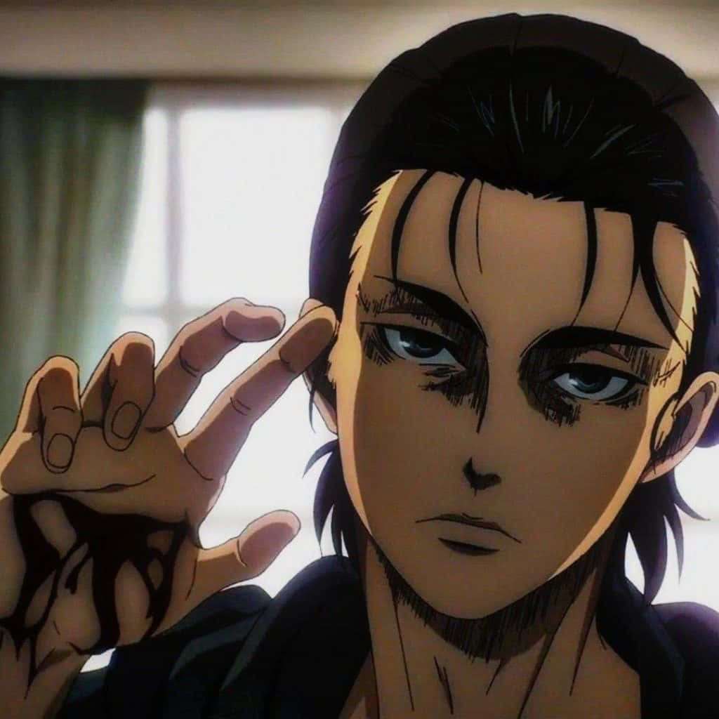 Eren Yeager PFP с кървава ръка Тапет
