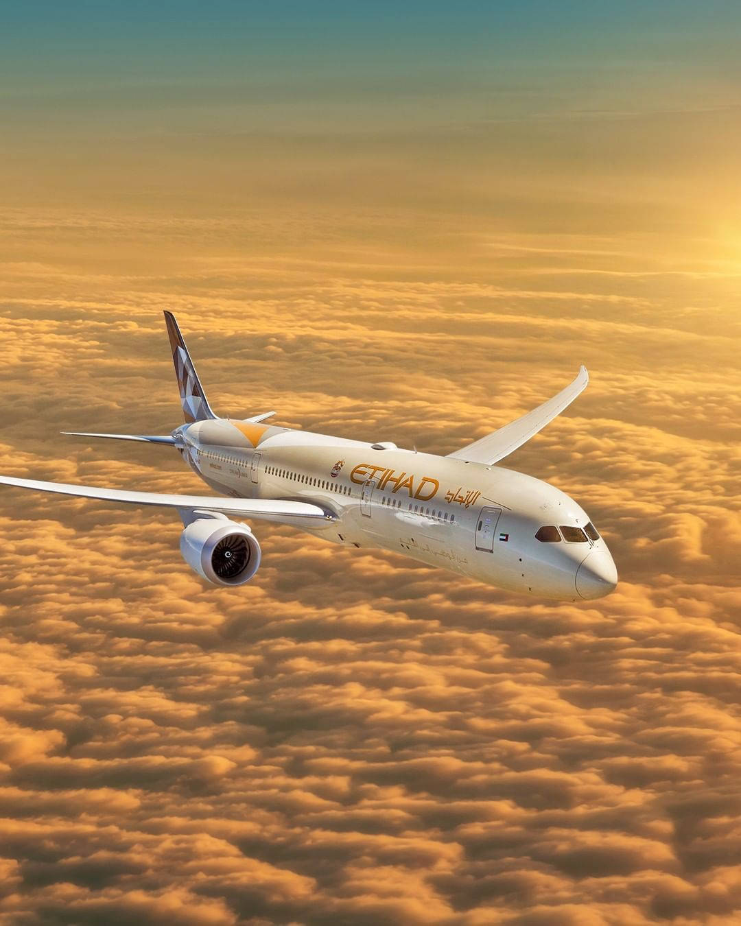 Залезен полет с Etihad Airways Тапет