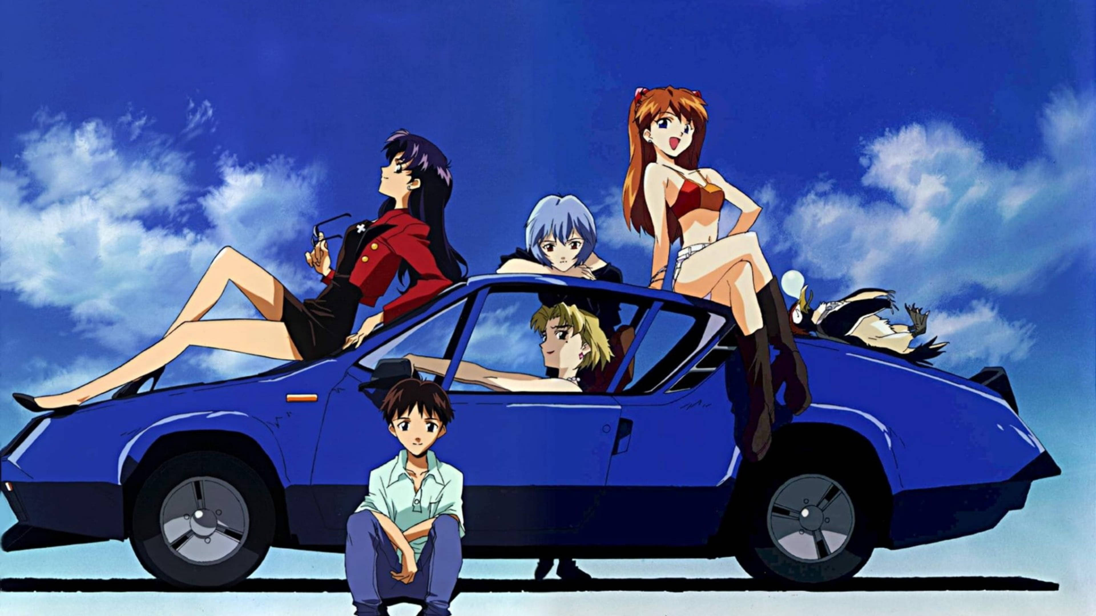 Evangelion 4K герои в кола Тапет