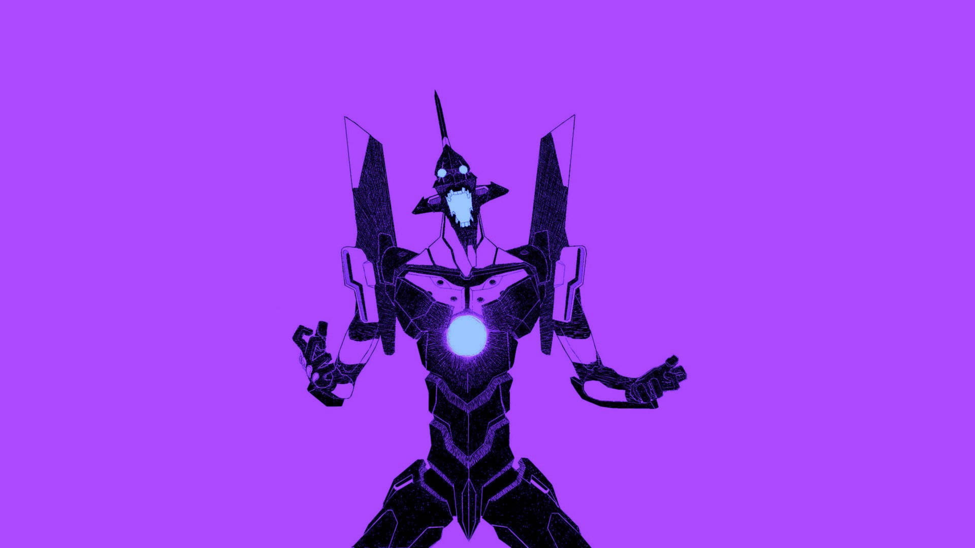 Evangelion 4K Лилав Unit-01 — Лилаво Тапет